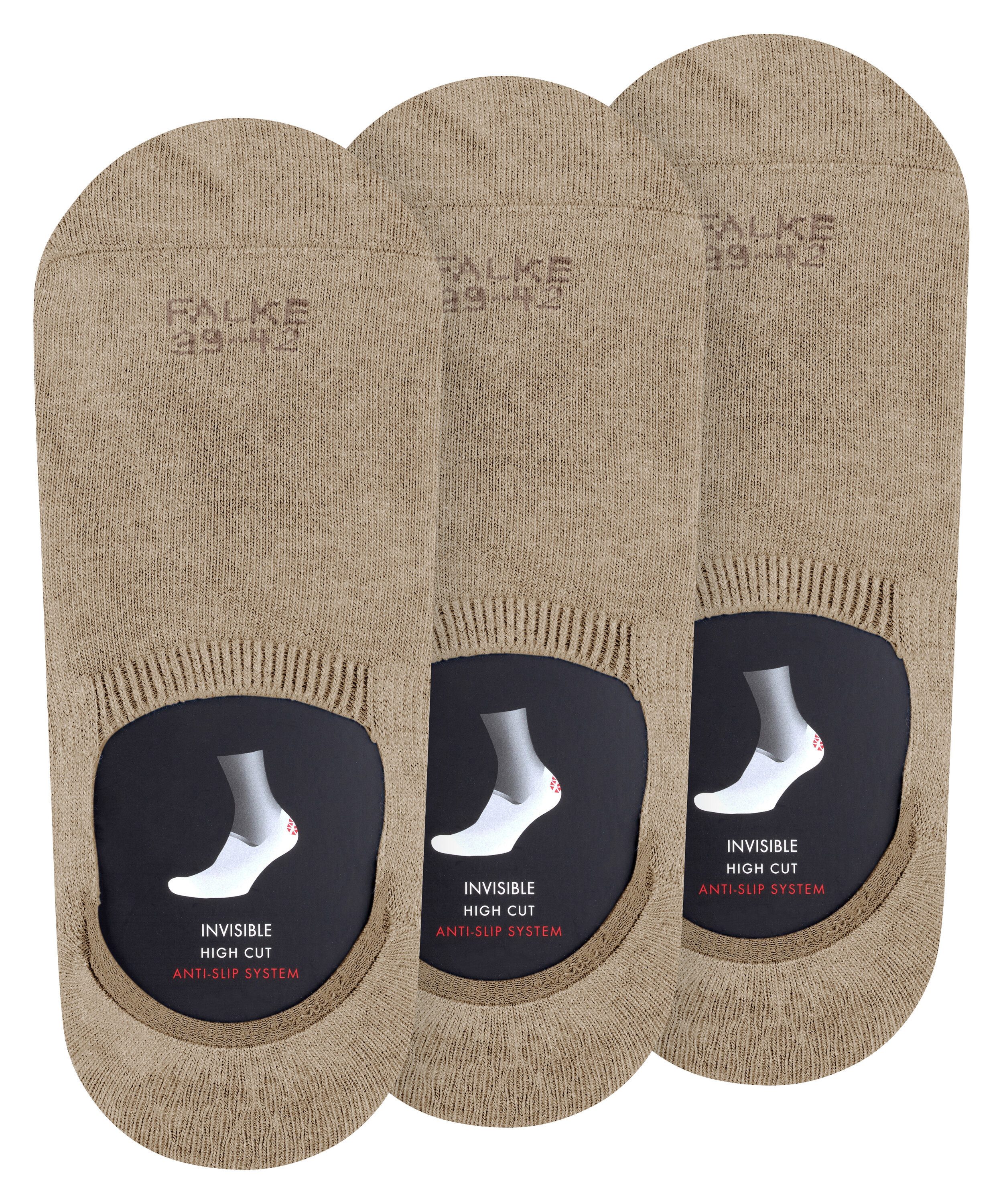 FALKE Füßlinge Step High Cut 3-Pack Füßlinge (3-Paar) aus bewusster Garnkomposition