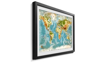 WandbilderXXL Kunstdruck Dirty Map, Weltkarte, Wandbild, in 4 Größen erhältlich