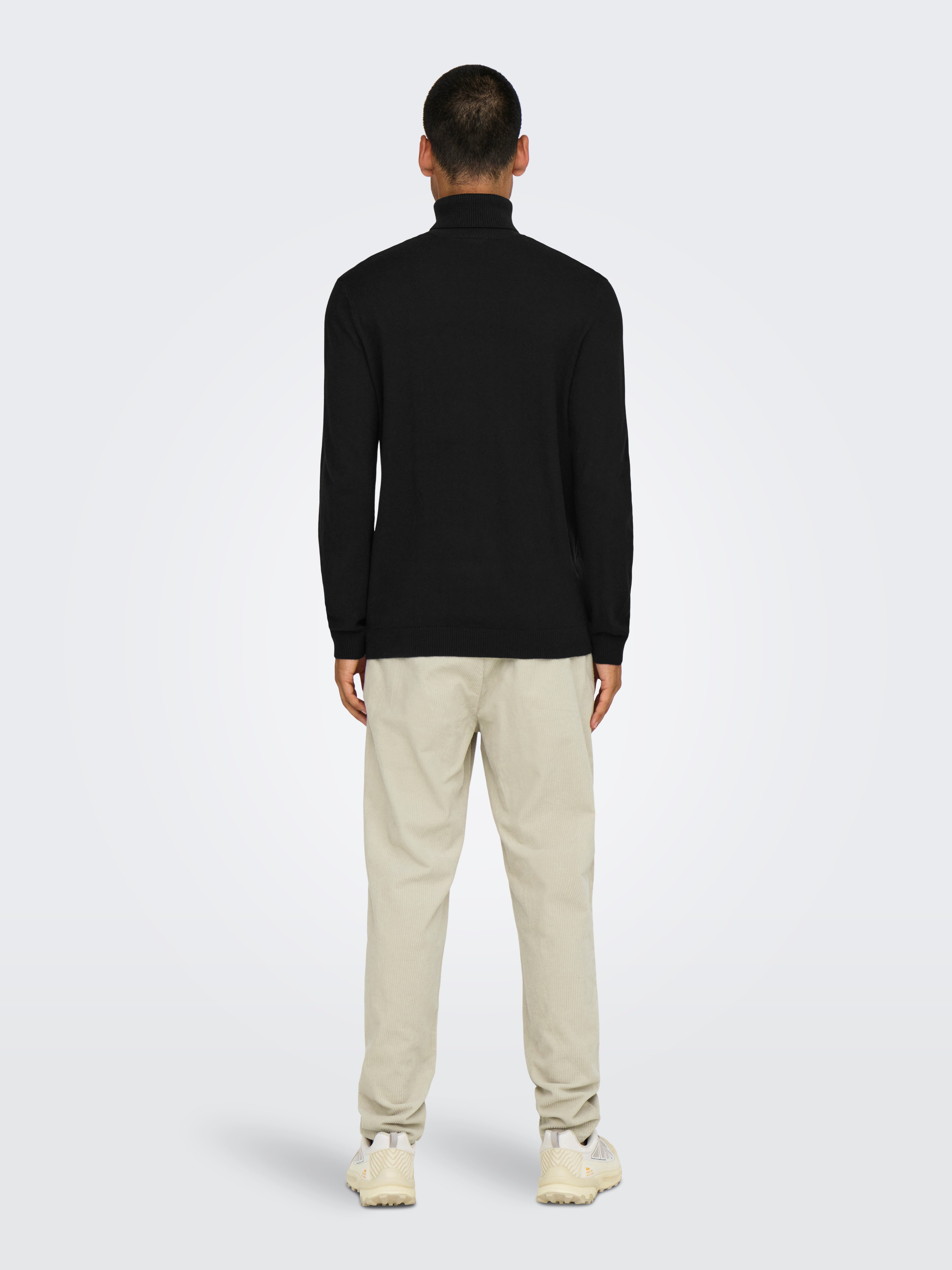 ONLY & SONS Stehkragenpullover ONSLOUI REG 12 MEL ROLL KNIT NOOS