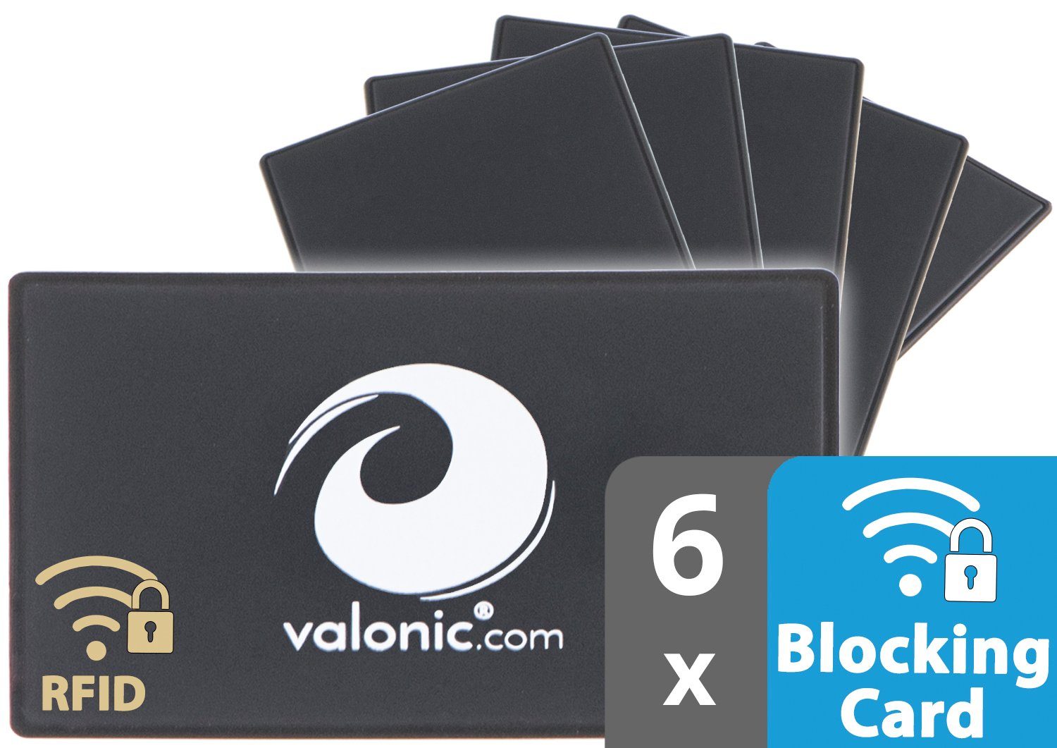 Blockerkarte, x 91 valonic Etui ultra geprüft, RFID 59 DEKRA - mm valonic dünn