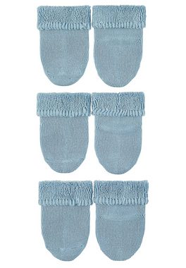 Sterntaler® Feinsöckchen Erstlingssocken uni, 3er-Pack (3-Paar, 3er Kindersocken, Erstlingssocken aus Baumwolle für Kinder) Babysocken mit süßen Motiven, Kurzsocken Baby mit Vollplüsch