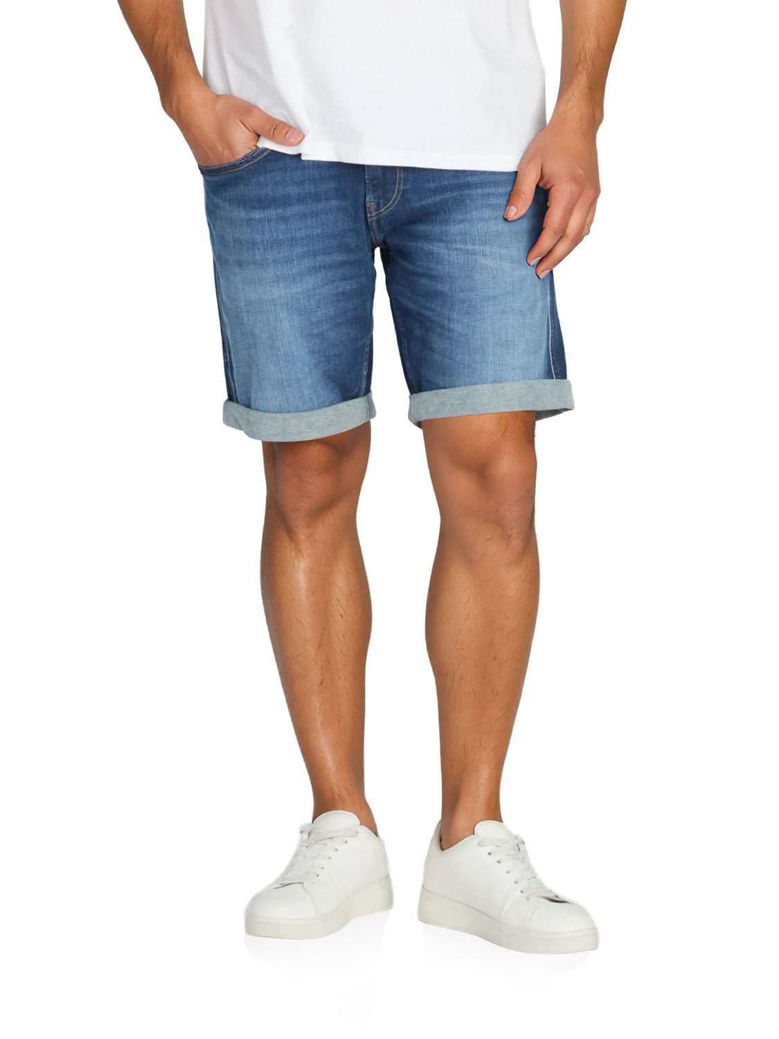 Replay Herren Shorts New Ambass Slim Fit Bermudashorts mit Stretch