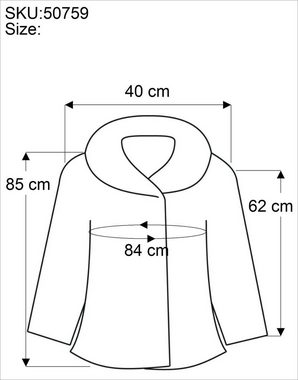 Guru-Shop Langjacke Offener Cardigan, lange Jacke - weinrot alternative Bekleidung