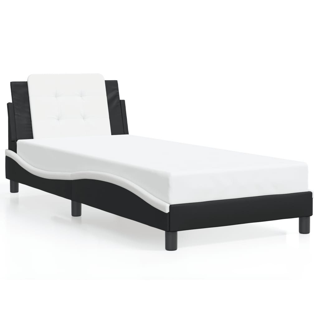 vidaXL Bett Bettgestell mit Kopfteil Schwarz günstig online kaufen