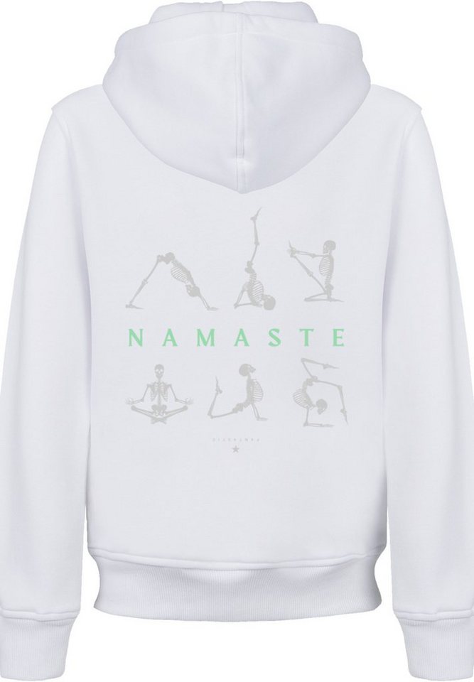 F4NT4STIC Kapuzenpullover Namaste Yoga Skelett Halloween Print, Klassische  Rippbündchen an Ärmeln und Saum