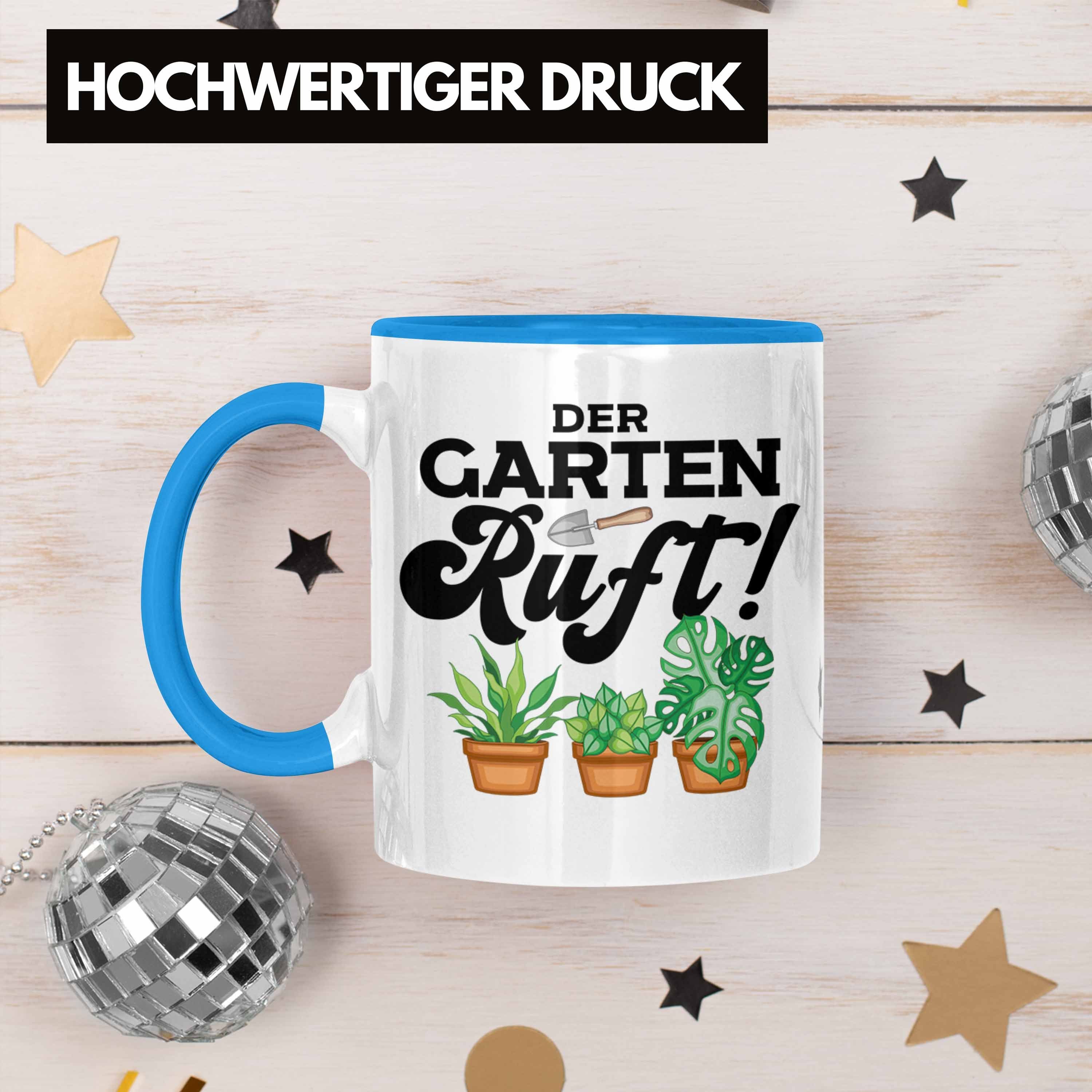 Kaffeetasse Trendation Blau Hobbygärtner Trendation Oma - Grarten Der Geschenk Opa Gärtner Geschenk Tasse Tasse Ruft Landschaftsgärtner