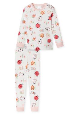 Schiesser Schlafanzug "Natural Love" mit süßer Musterung aus Blumen, Schmetterlingen und Marienkäfern