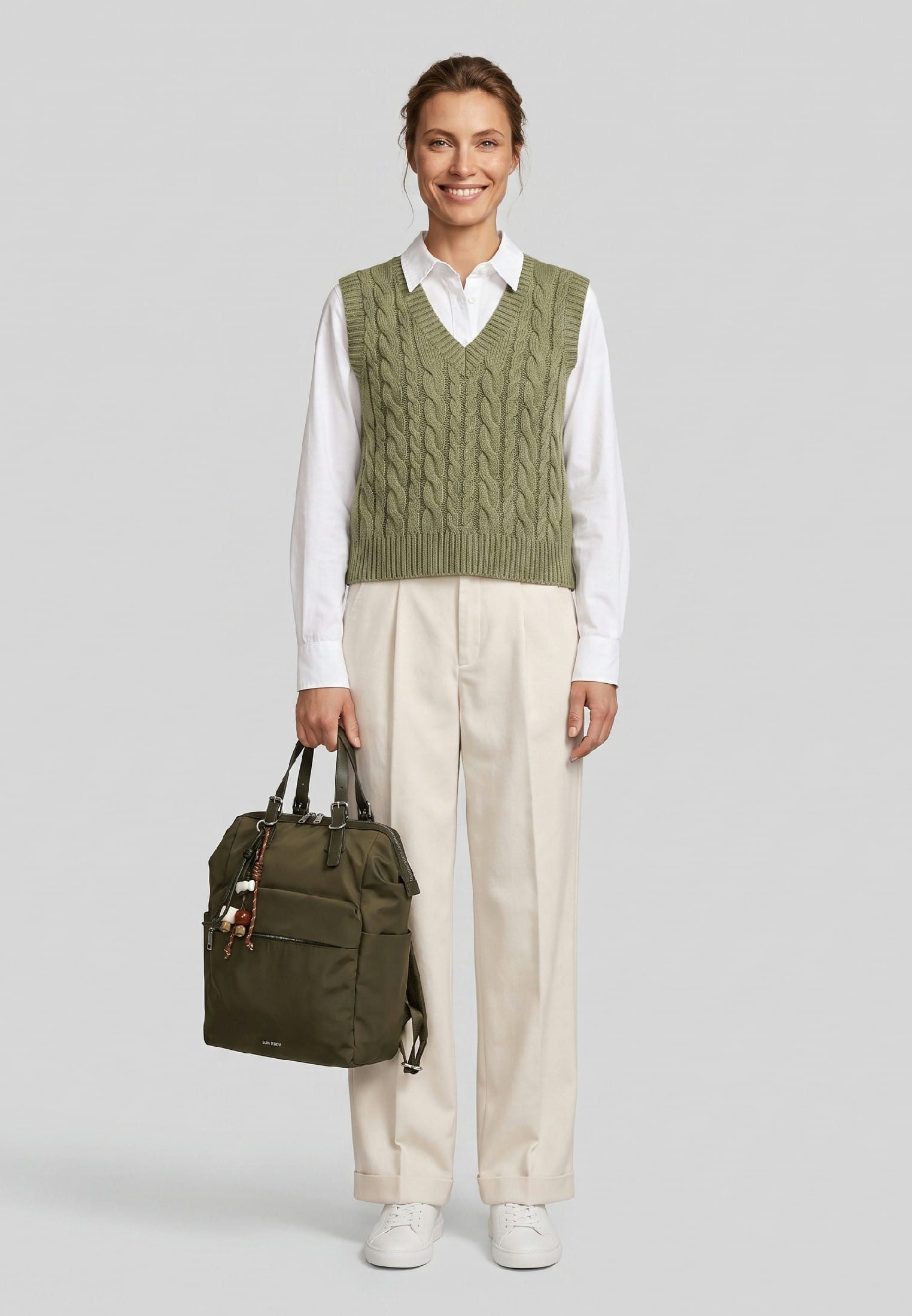 SURI FREY Cityrucksack SFY Sandey, Logo Patch