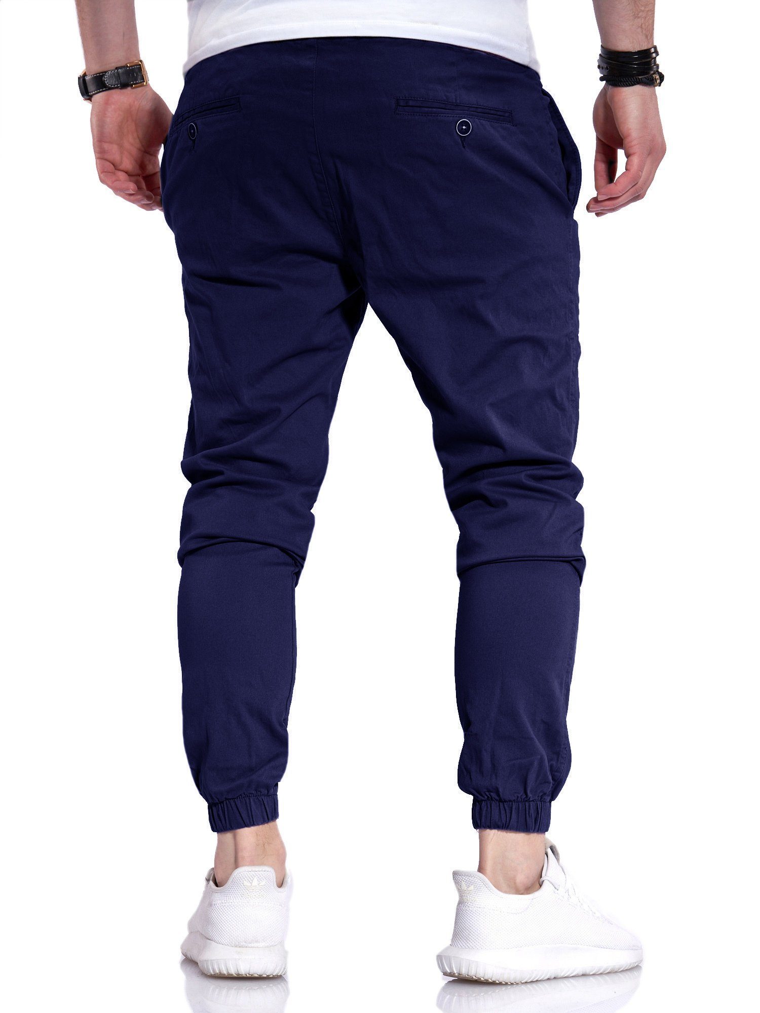 Navy behype elastischem MPC-60 Jogger-Hose Bund mit Chinohose