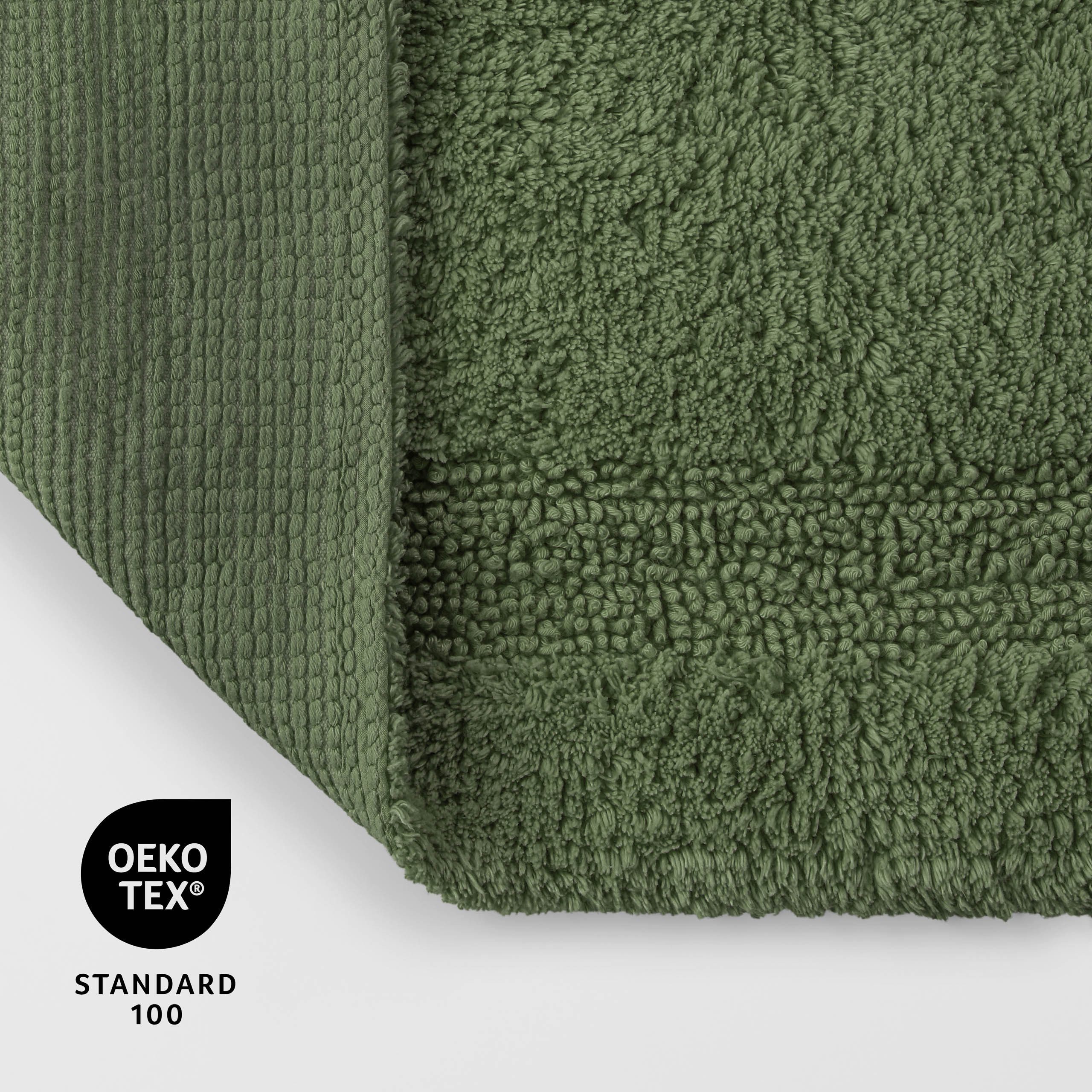 OTTO home Badematte Meellor, uni, viele Farben, Badvorleger, Badezimmer Teppich, Höhe 20 mm, rutschhemmend beschichtet, fußbodenheizungsgeeignet, Baumwolle, run – Bild 4 von 5