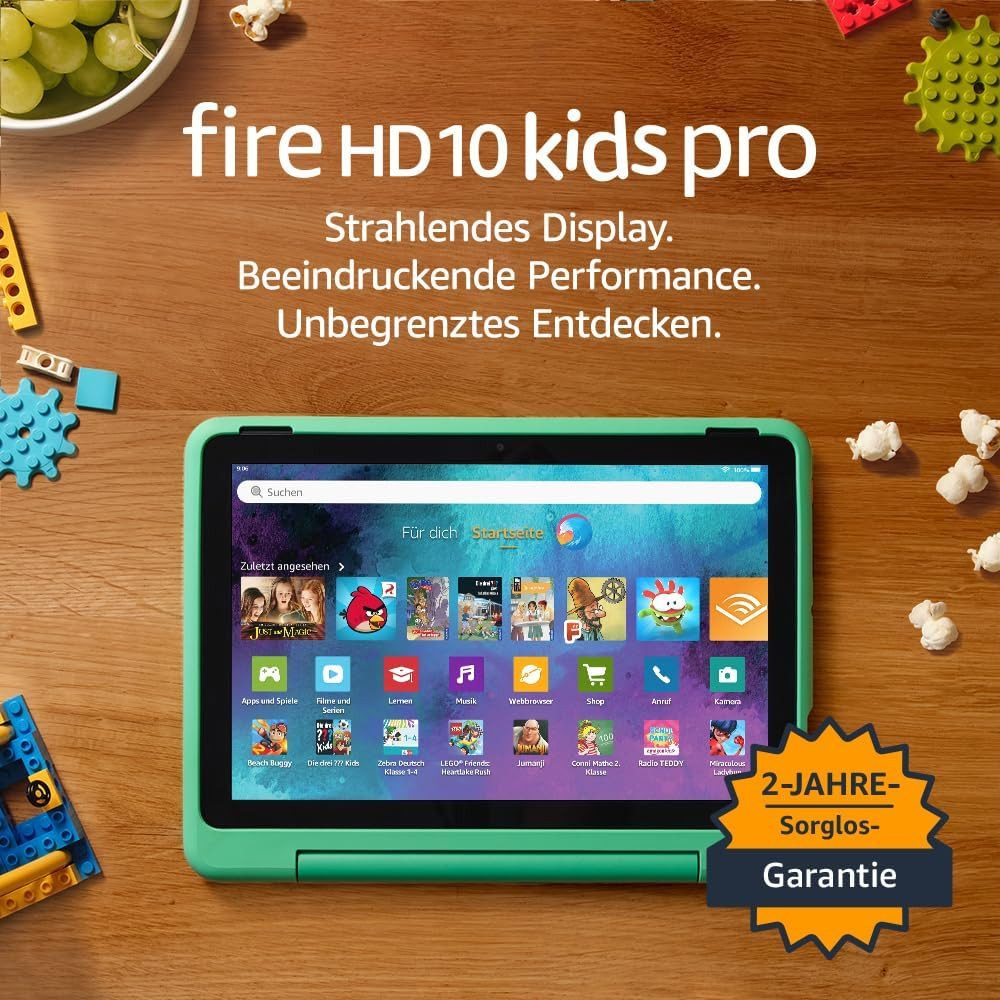Amazon Fire HD 10 Kids Pro (Neueste Generation) für Kinder ab Grundschulalter Tablet (10", 32 GB, Fire OS, Lange Akkulaufzeit, Kindersicherung und dünne Hülle)