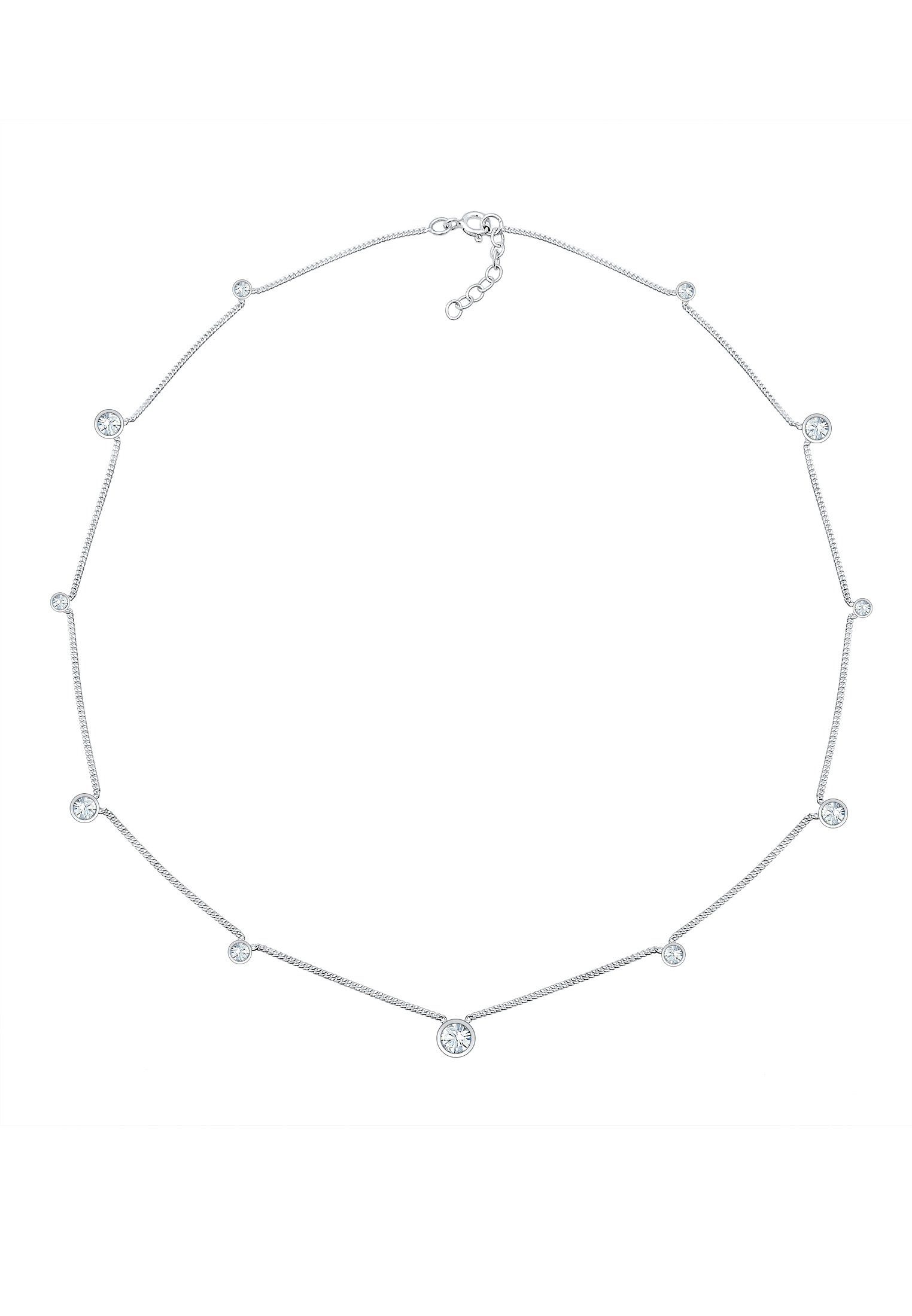 Elli Collierkettchen Weiß 925 Sterling Silber, mit Kristallen von Swarovski®