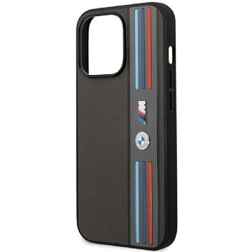 BMW Handyhülle Case iPhone 14 Pro Kunststoff Tricolor grau 6,1 Zoll, Kantenschutz