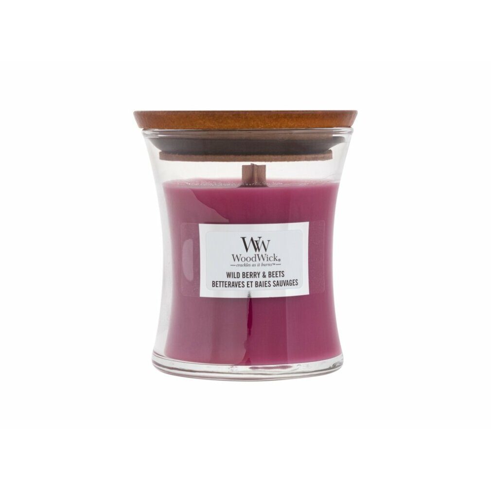 Woodwick Duftkerze Wild Berry & Beets Duftkerze mit Holzdocht 85 g