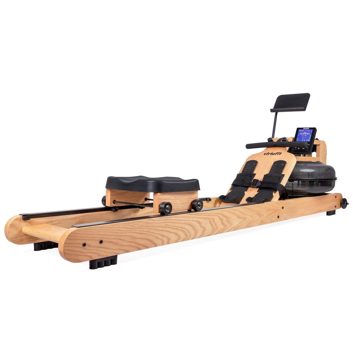 VirtuFit Rudergerät VirtuFit Elite Rudergerät mit Wasserwiderstand aus Eichenholz