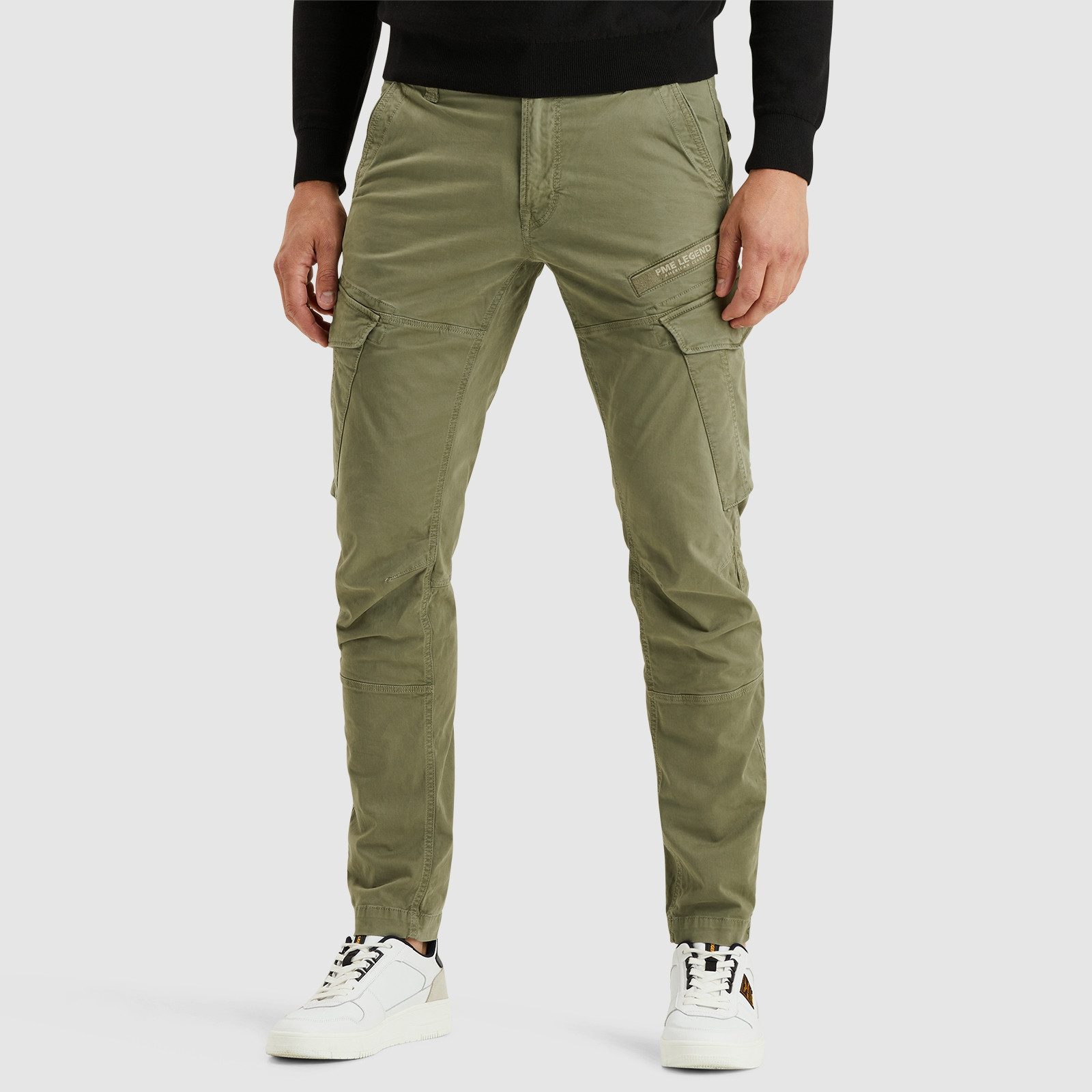 PME LEGEND Cargohose Nordrop Stretch Twill mit Logo Stickerei günstig online kaufen