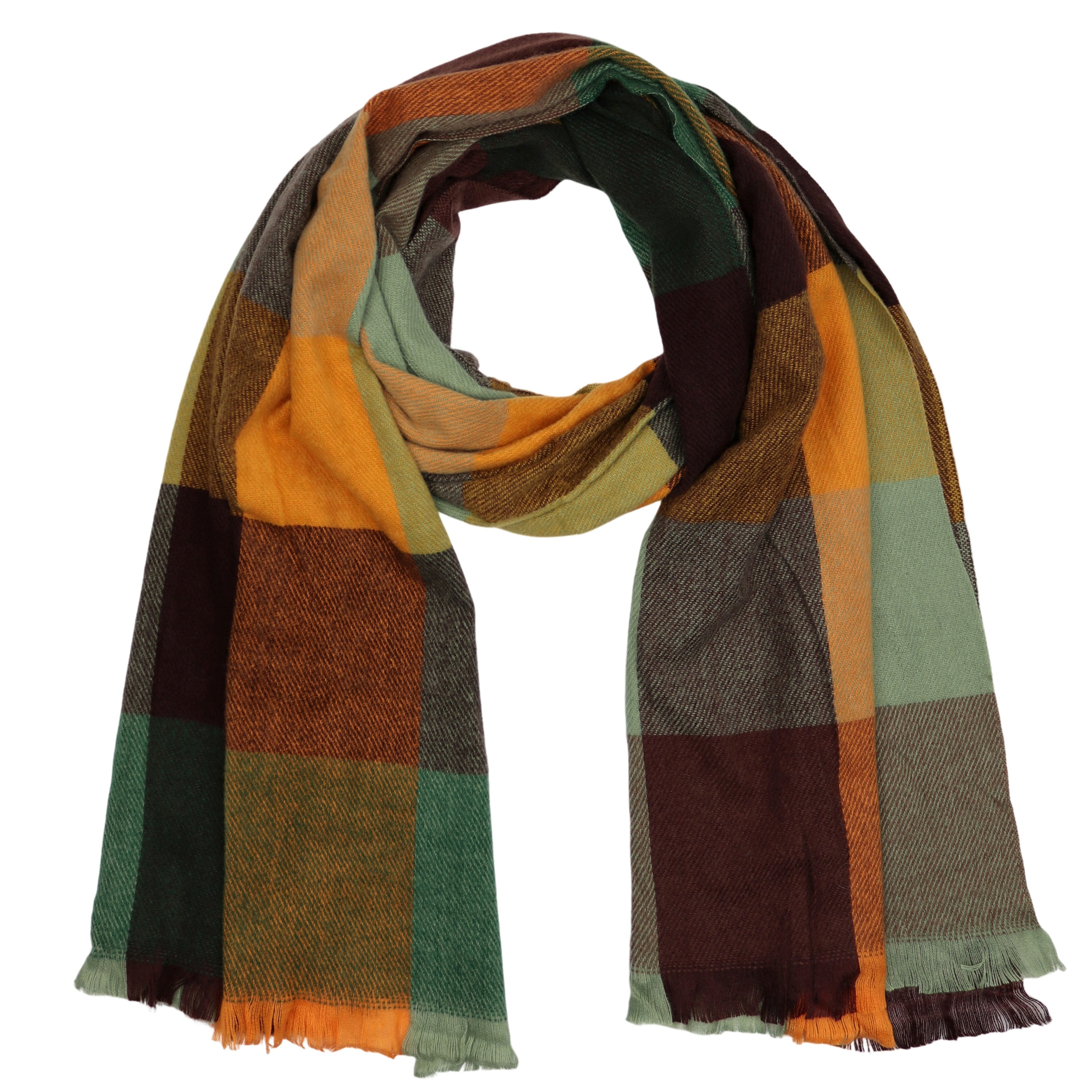 MIRROSI Modeschal weicher und warmer karierter Schal Kurze Fransen, 70x200 günstig online kaufen