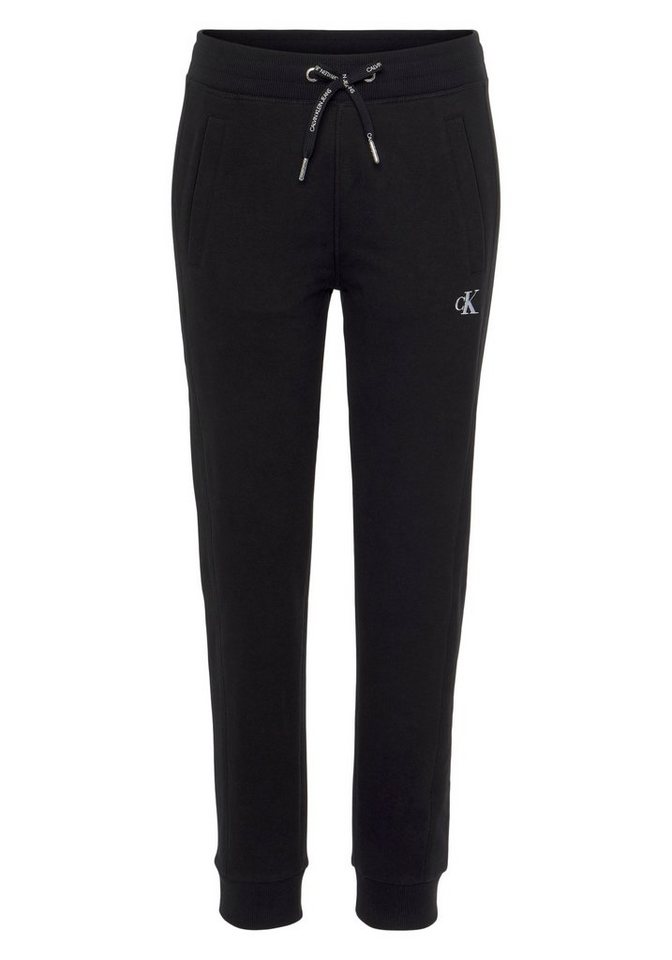 Calvin Klein Jeans Jogginghose CK EMBROIDERY JOGG PANTS (1 tlg) mit Calvin Klein Monogramm › schwarz  - Onlineshop OTTO