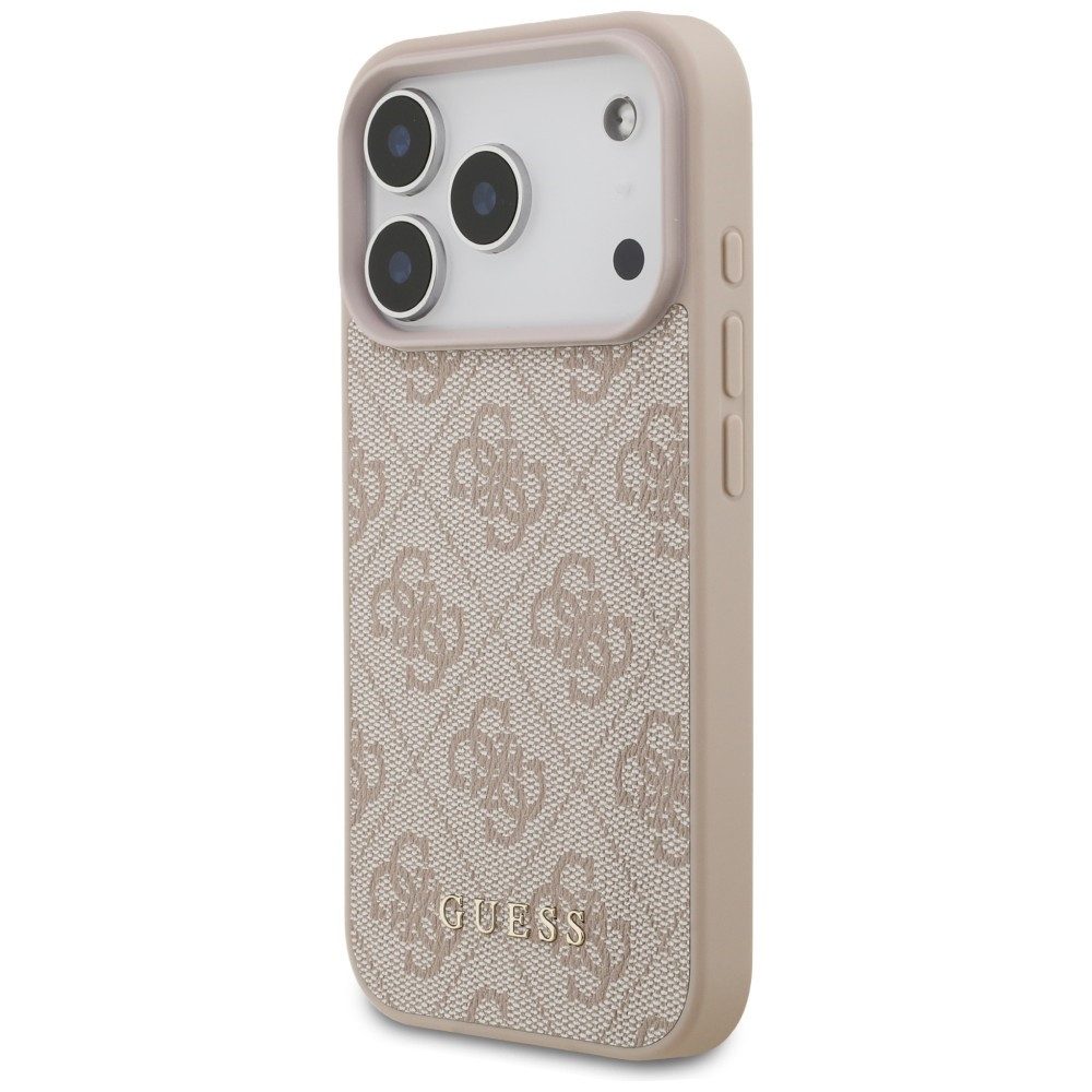 Guess Handyhülle Classic iPhone 18 Pro Schutzhülle Case Kunstleder Logo Metall 6,3 Zoll, Kantenschutz – Bild 2 von 5