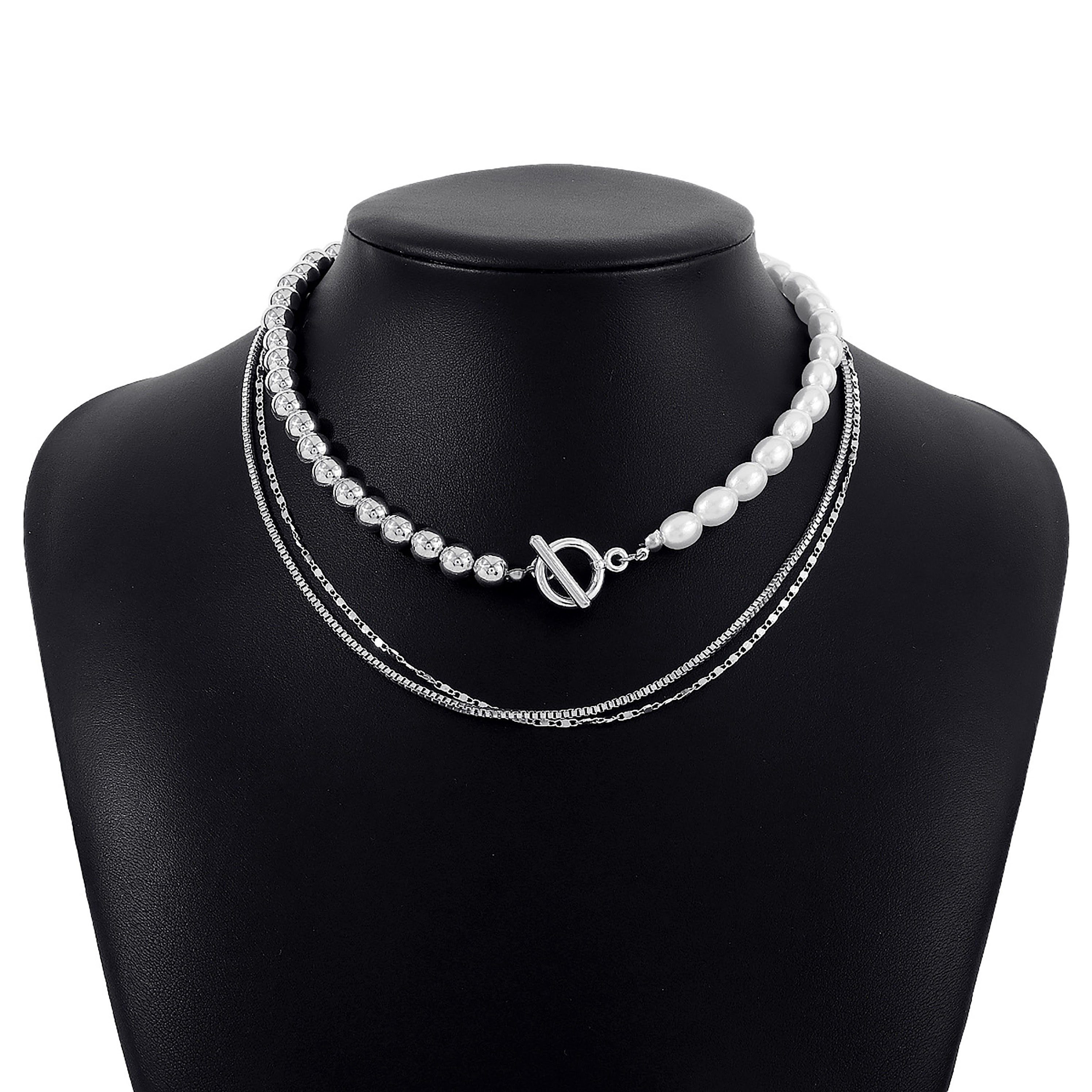 SRRINM Choker Kreative Perlenkette Halskette für Frauen