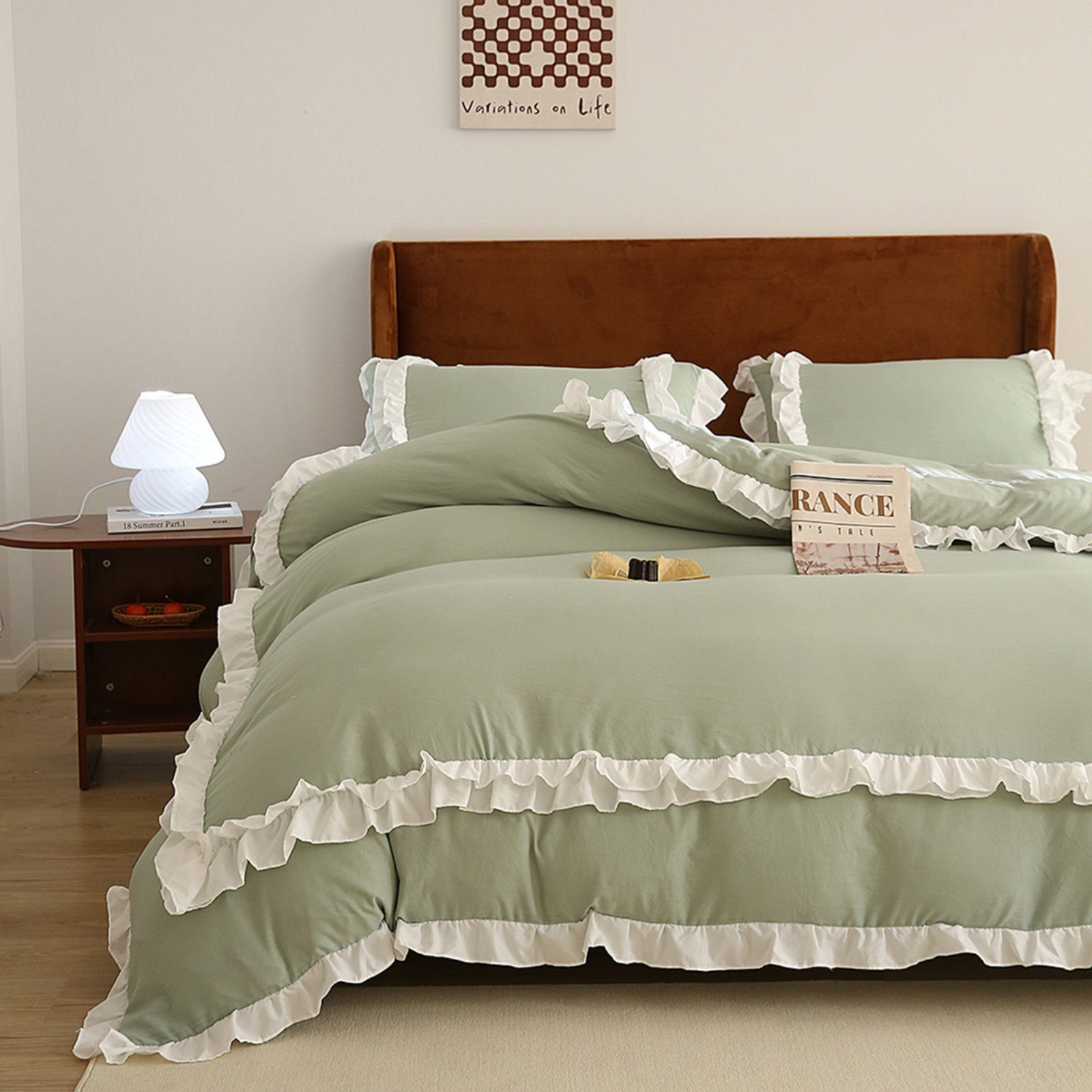 BYSURE Bettwäsche, Polyester, 3 teilig, Romantische, Bettbezug Set günstig online kaufen