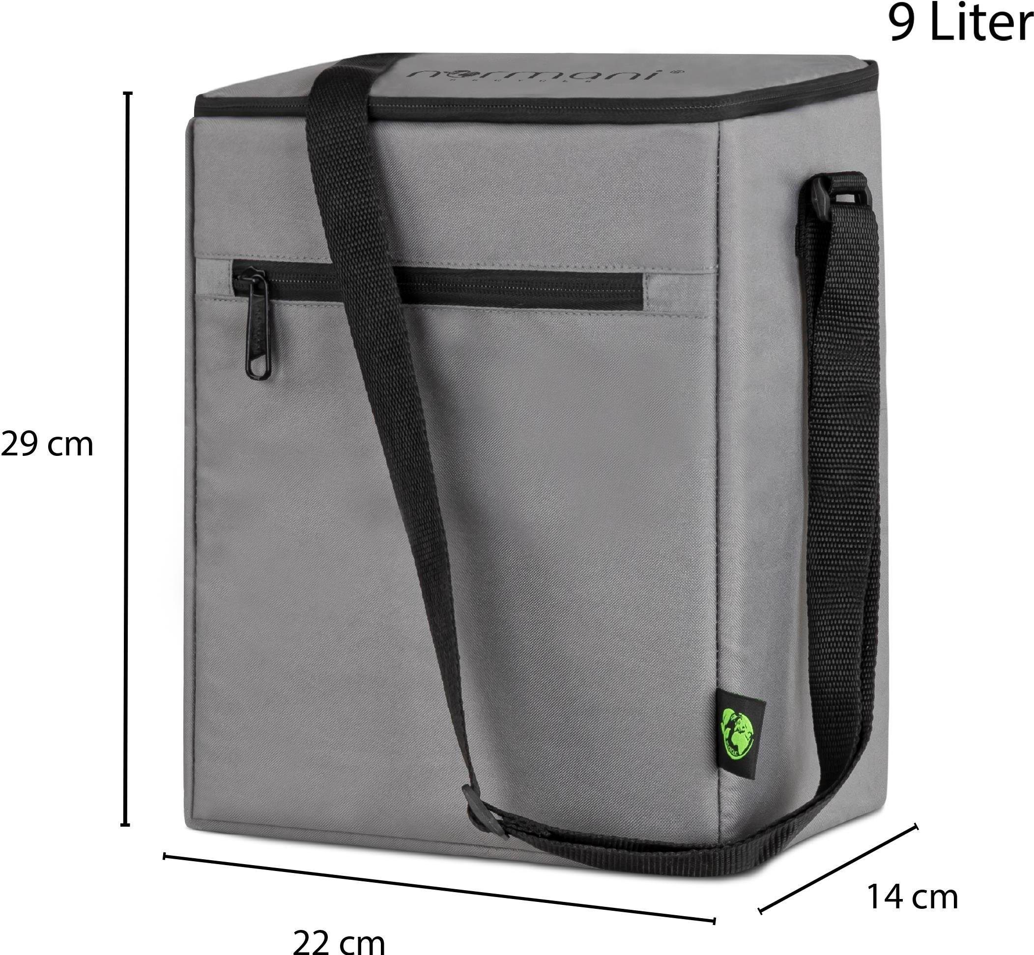 normani Einkaufskorb Einkaufstasche kleiner mit mit Kühltasche, 20 Creme kleine Kühlbox Einkaufstasche l