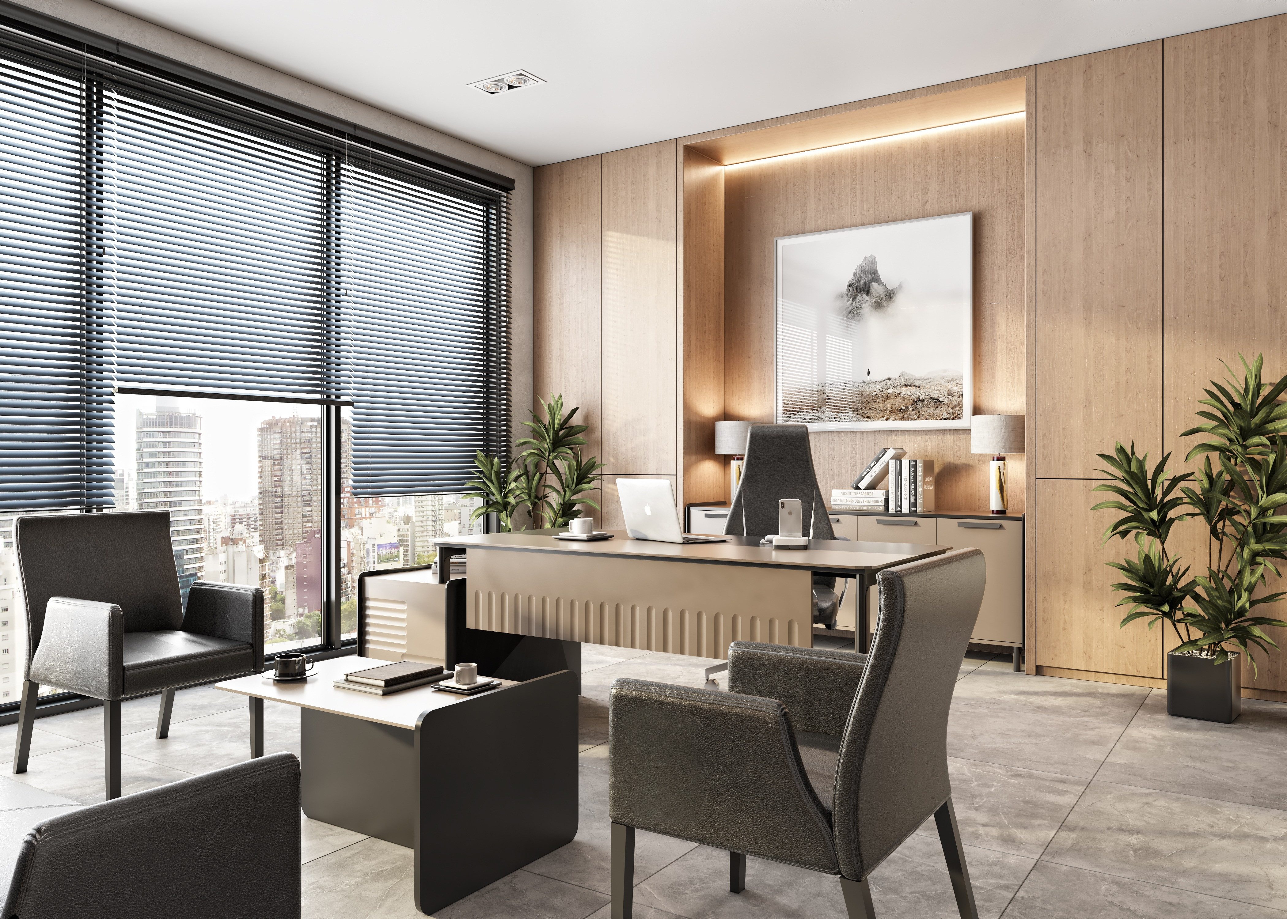 JVmoebel Schreibtisch JVMoebel elegante Holz Büro Einrichtung mit Schubladen und Konsole (1-St., 1 Tisch), Made in Europa