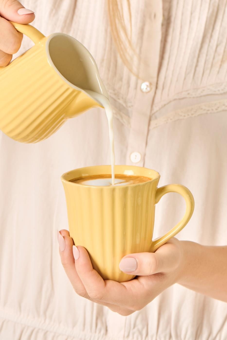 Ib Laursen Tasse IB Laursen Tasse mit Rillen Mynte® Lemonade