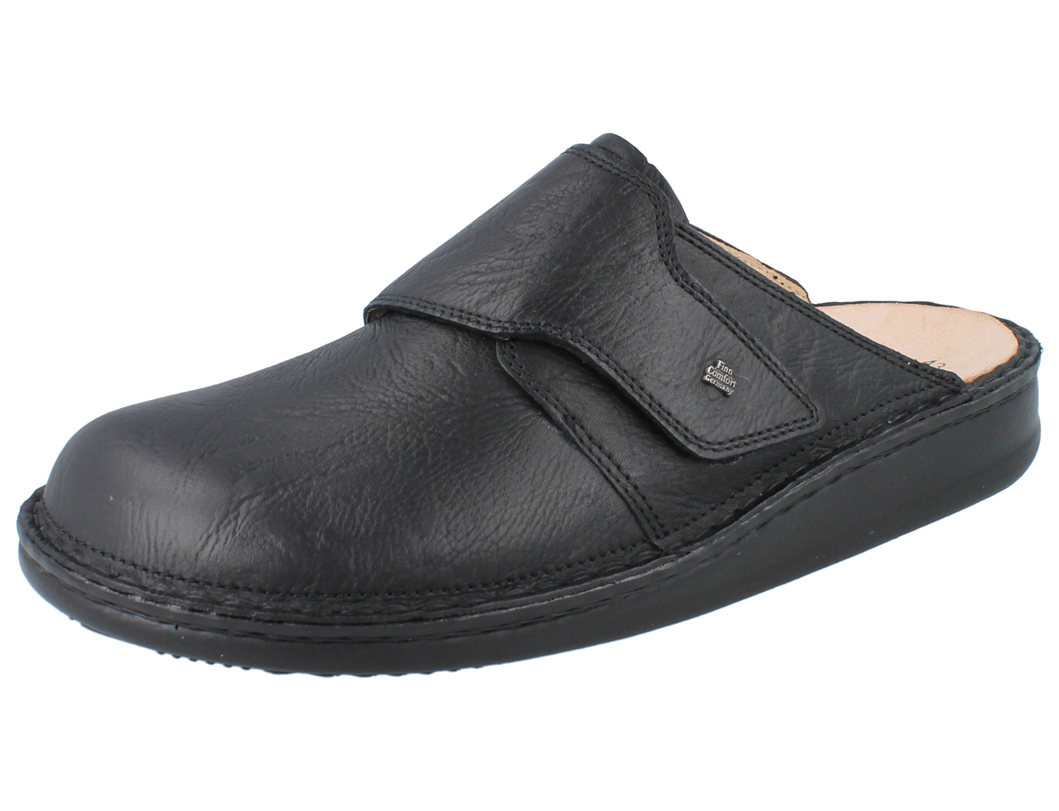 Finn Comfort FINN COMFORT Amalfi Herren Damen Clog schwarz Glattleder - Größe: 35 Clog Wechselfußbett