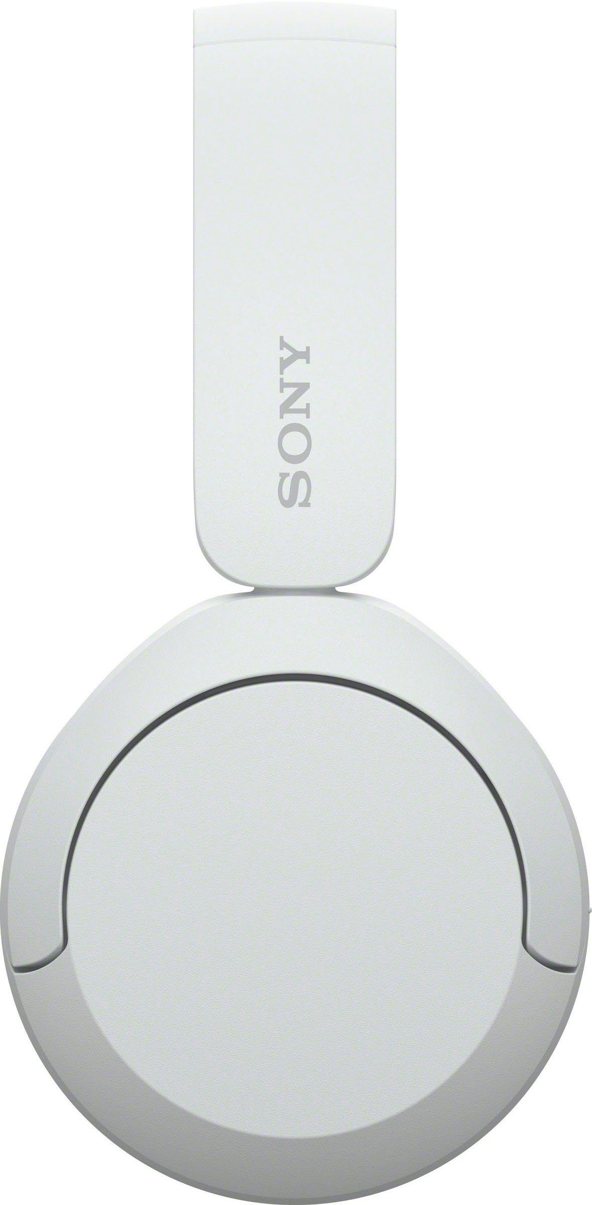 (Freisprechfunktion, 50 Akkulaufzeit) Assistant, Std. Sony WHCH520 Google Siri, Rauschunterdrückung, On-Ear-Kopfhörer Bluetooth, Weiß