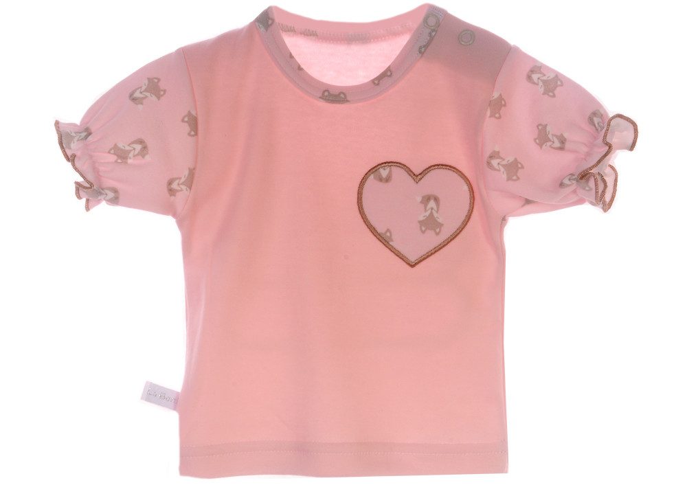 T-Shirt Baby Sommer Shirt Kurzarmshirt mit Fuchsen Muster