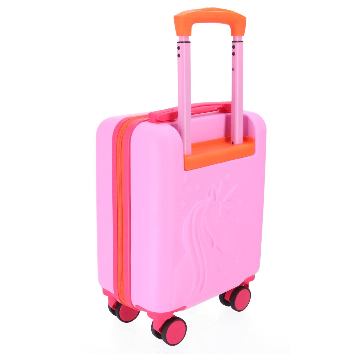 TheTrueC Koffer The TrueC Kinder Koffer Underseat - Einhorn pink, 2 Rollen Rollen