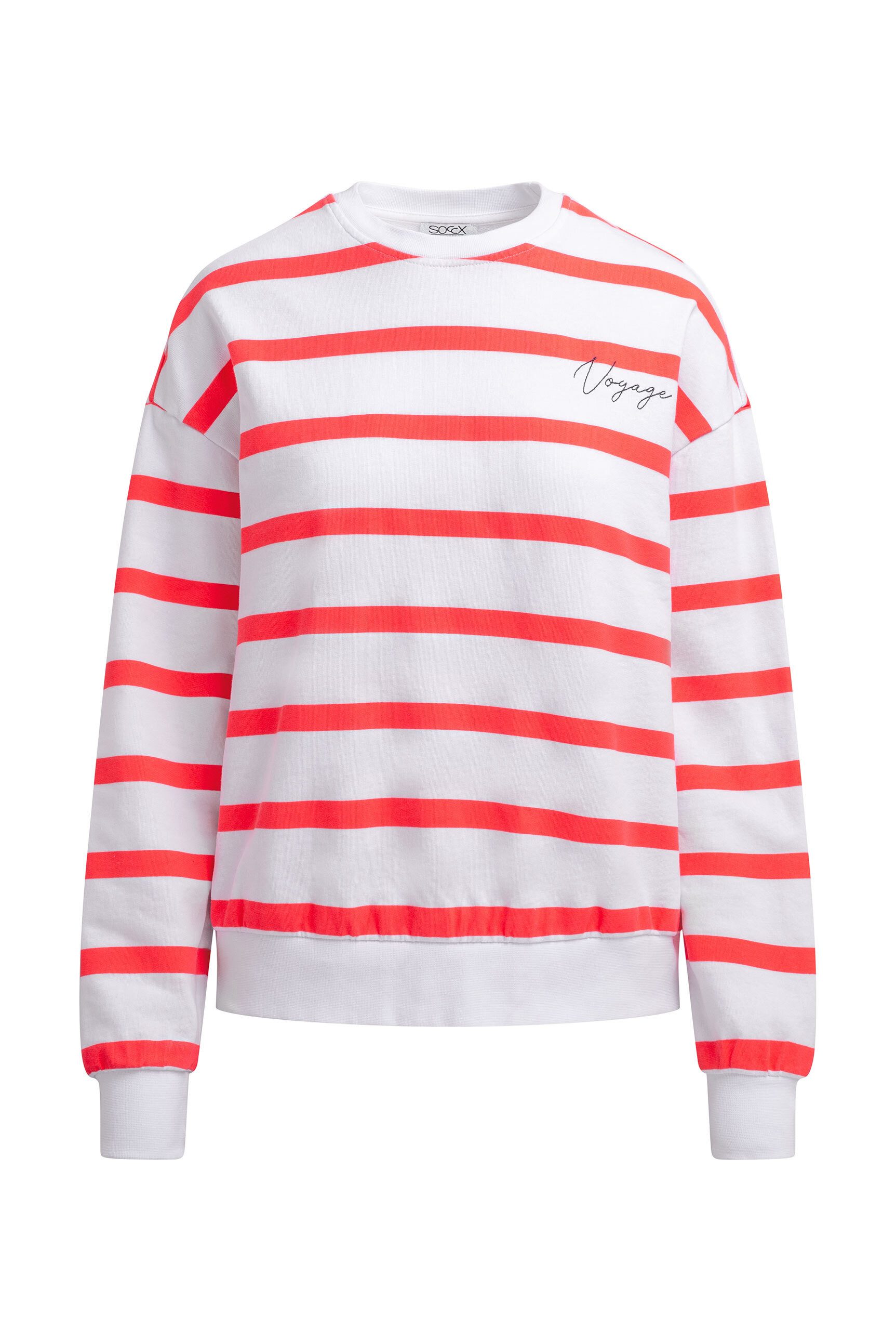 SOCCX Sweater mit Logo-Stickerei günstig online kaufen