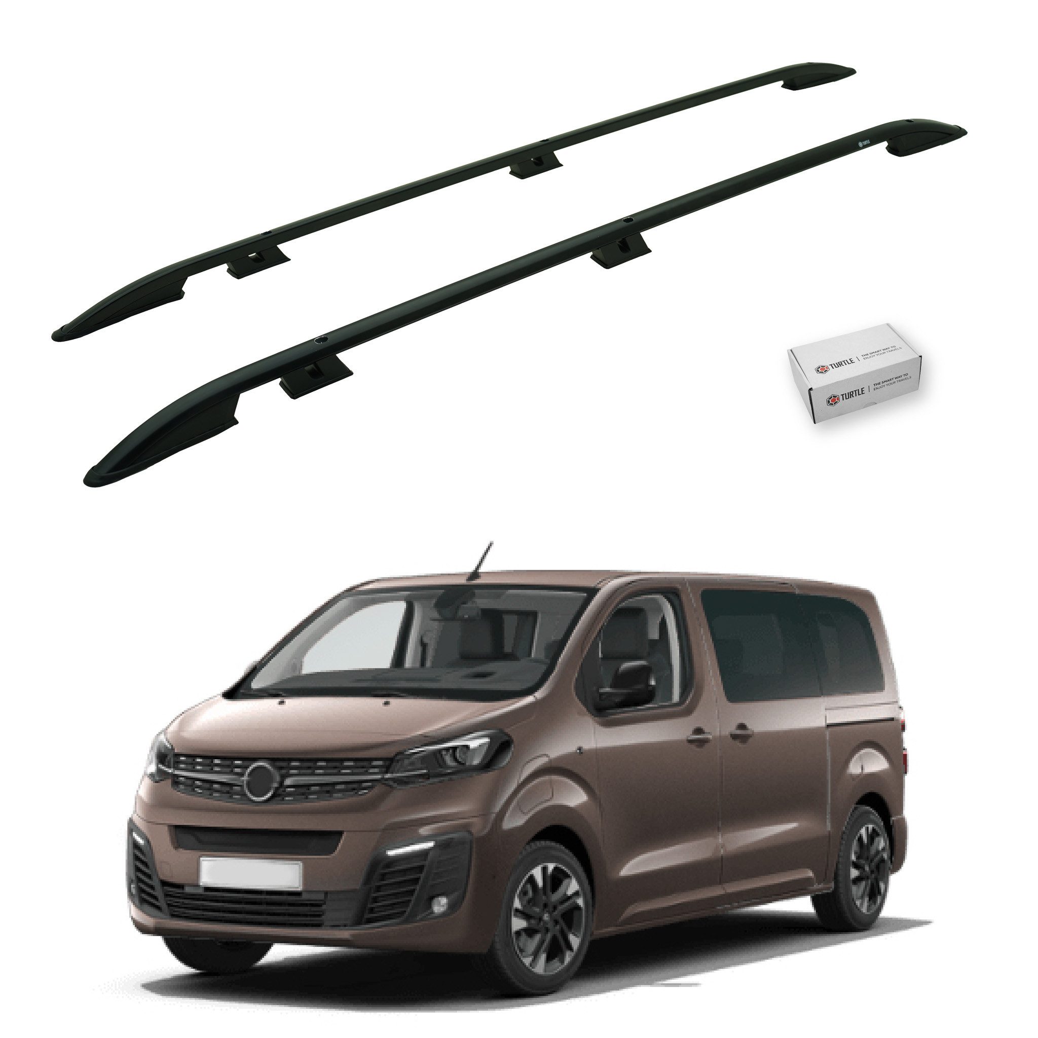 TURTLE Dachbox-Halterung TURTLE kompatibel mit Opel Zafira Life (Mk3) 2019-2024 / Mittlere Vers