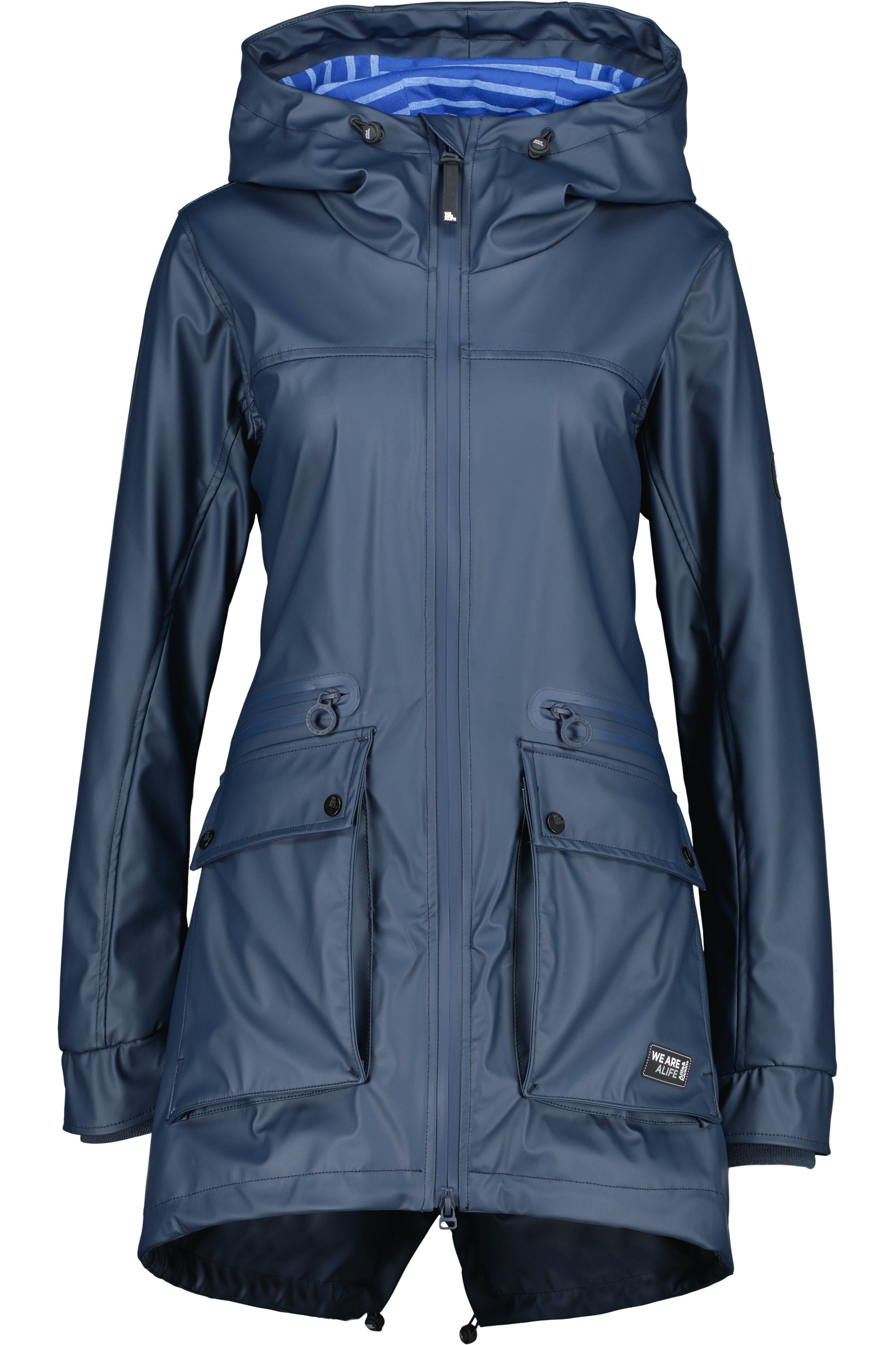 Damen cobalt Sommerjacke leichte Übergangsjacke Raincoat Jacke, Kickin & AudreyAK Alife