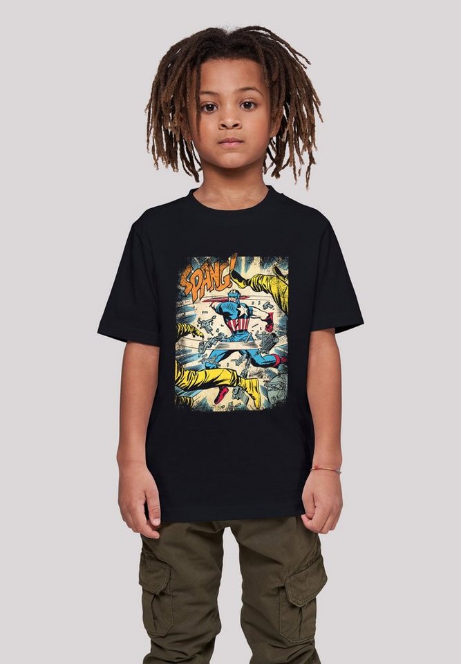 F4NT4STIC Kurzarmshirt Kinder Marvel Captain America Spang with Kids Basic  Tee (1-tlg)