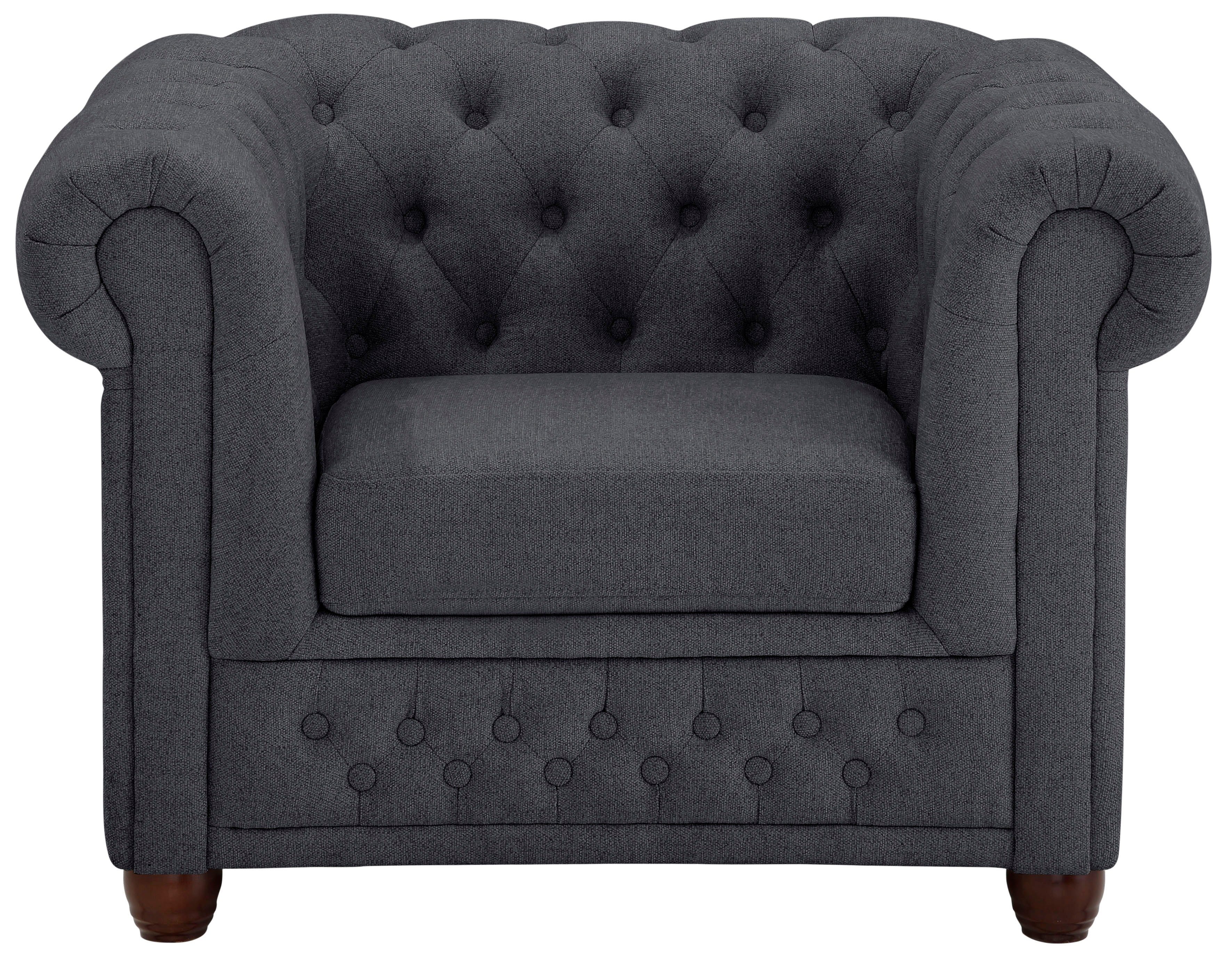 Home affaire Chesterfield-Sessel New Castle Sessel, hochwertige Knopfheftung, B/T/H: 104/86/72 cm