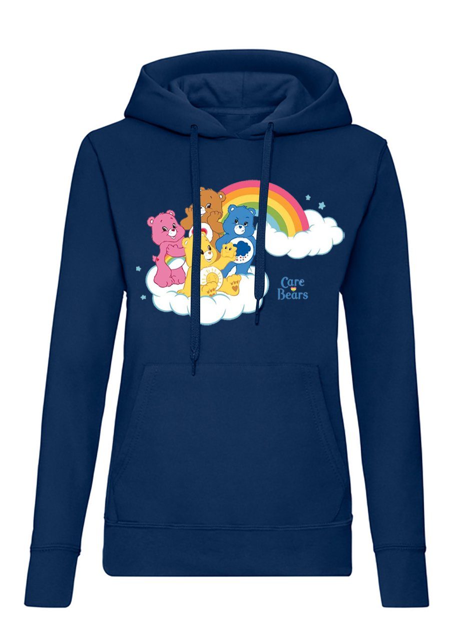 Blondie & Brownie Hoodie Damen Glücksbärchis Care Bears Hab-Dich-lieb Bärchis Wolkenland Damen Hoodie Glücksbärchis Wolkenland Motiv Baumwollmix Regular Fit