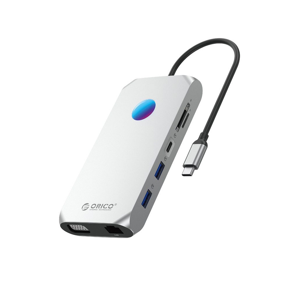 ORICO Orico XCR 12-in-1 RGB USB-C Dockingstation 100 W USB-Adapter