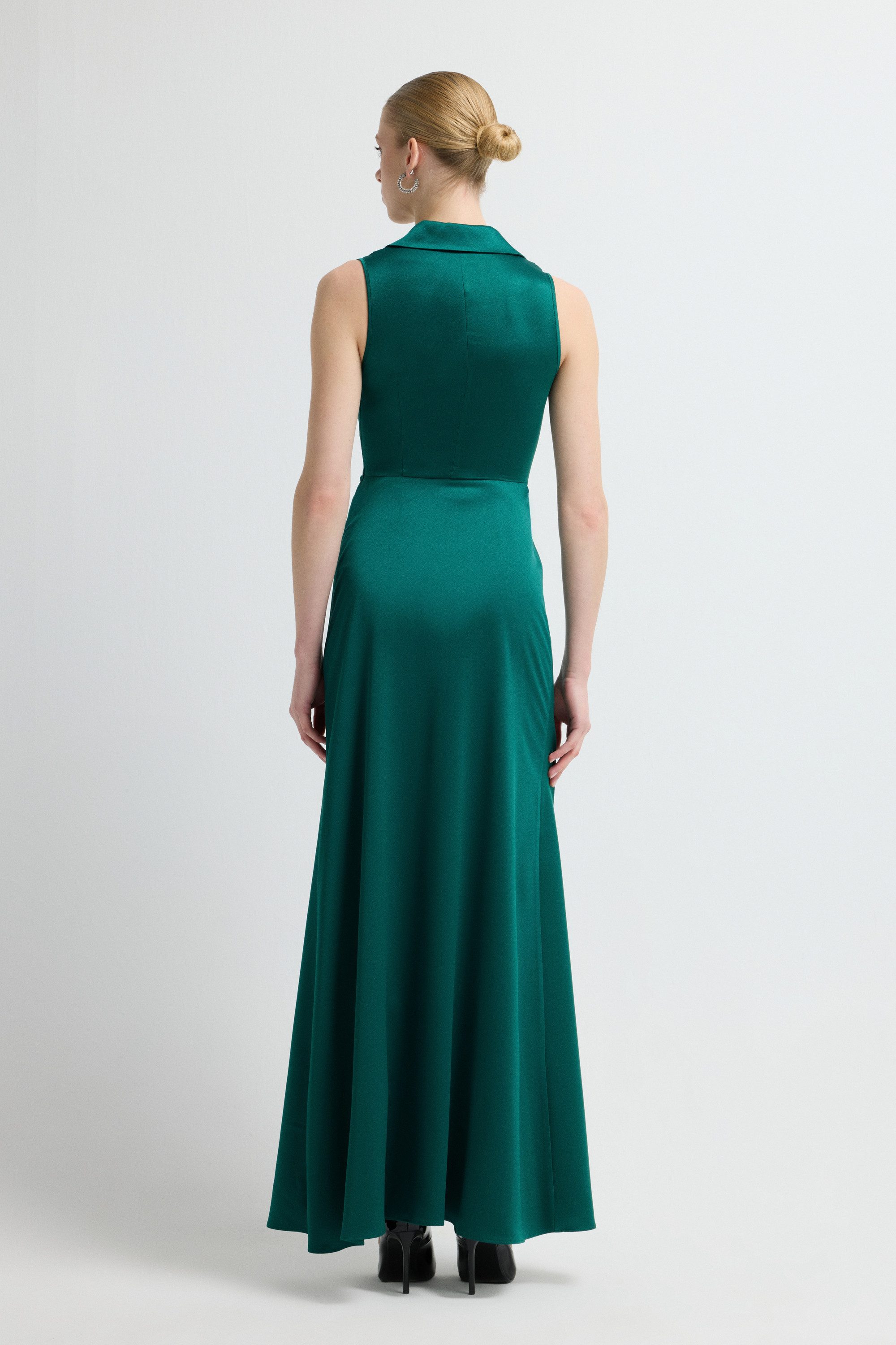 adL Cocktailkleid Geschlitztes Kleid mit gerafftem Detail