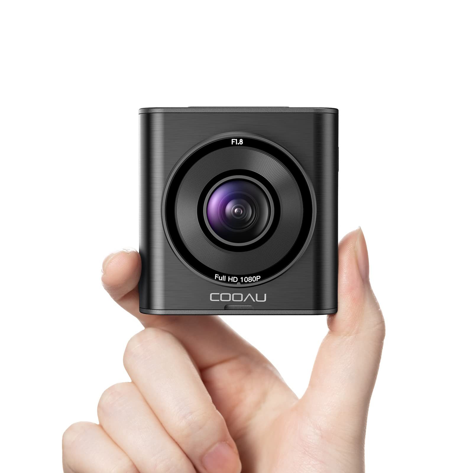COOAU Mini Dashcam Vorne mit 2-Zoll-IPS-Bildschirm für Autos FHD 1920x1080P Dashcam (G-Sensor, Schleifenaufzeichnung, Parkmonitor,Eingebautes WLAN)