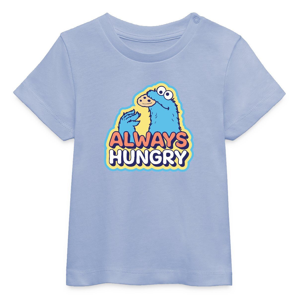 T-Shirt Sesamstraße Krümelmonster Design Always Hungry Bio Baby T-Shirt