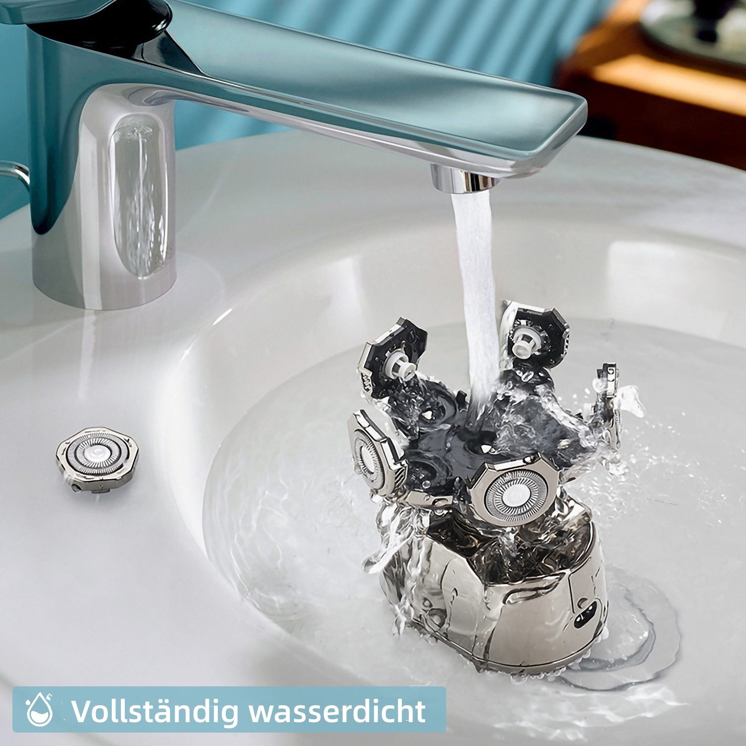 Scttomon Elektrorasierer LK-8820, Aufsätze: 1, Langhaartrimmer, Haarschneider, Multifunktions Trimmer mit 6D-Floatkopf, Wet&Dry 6 IN 1 – Bild 5 von 5