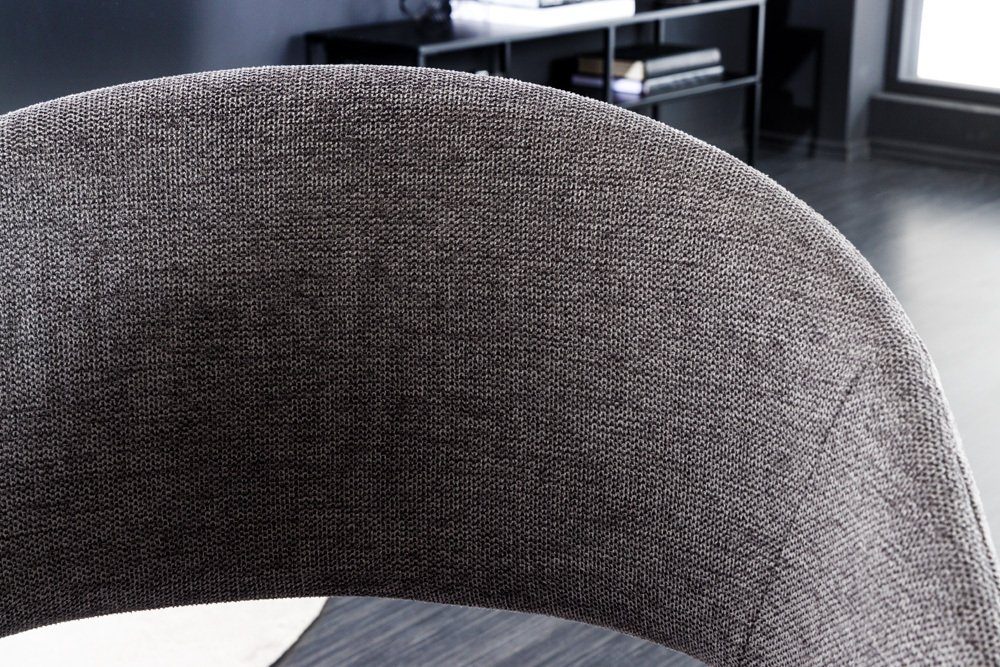 riess-ambiente Polsterstuhl NORDIC STAR grau – Strukturstoff, Massivholz-Beine, mit Armlehne (Einzelartikel, 1 St), Scandi-Design mit Sitzkomfort – ideal für De – Bild 4 von 5
