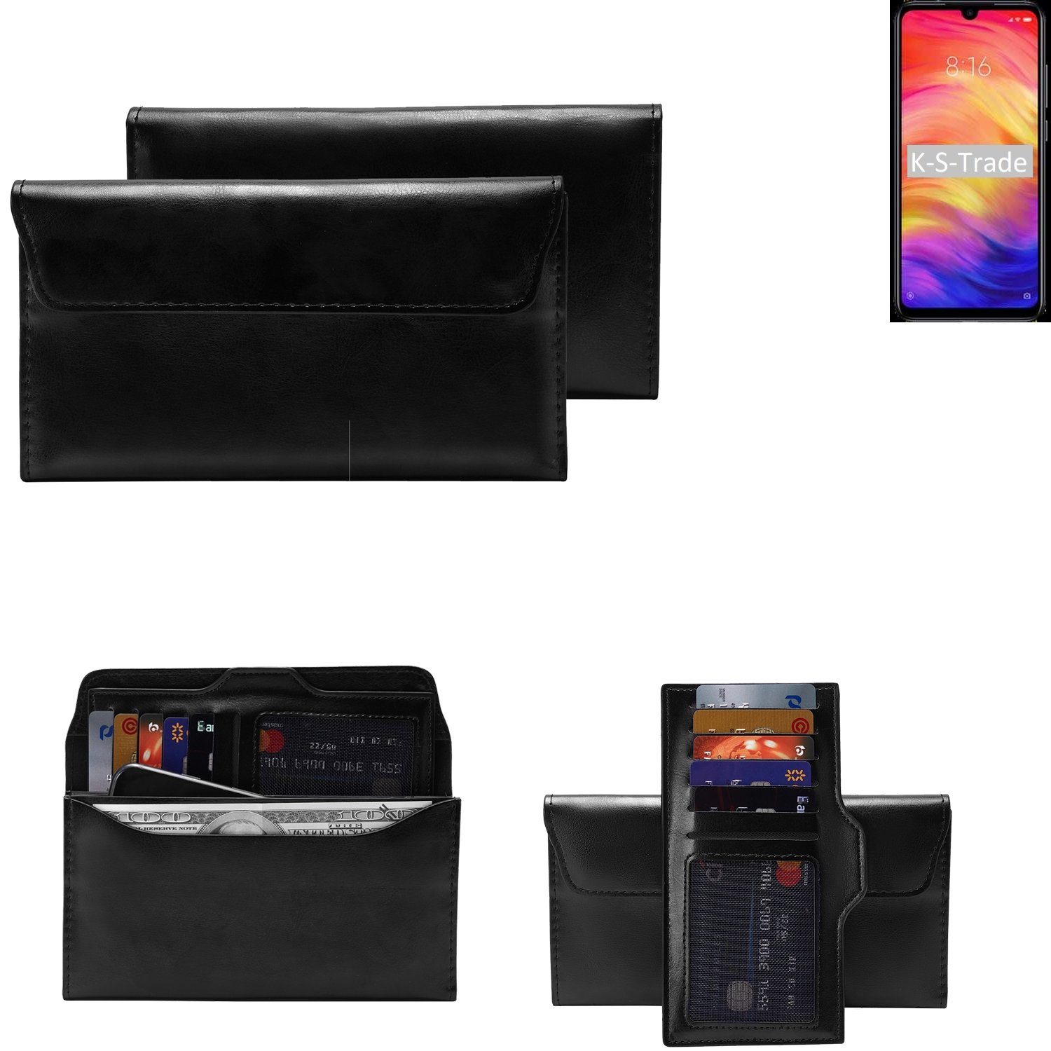 K-S-Trade Handyhülle für Xiaomi Redmi Note 7 Global, Handy Hülle Schutz Hülle Tasche Schutz Case Handytasche