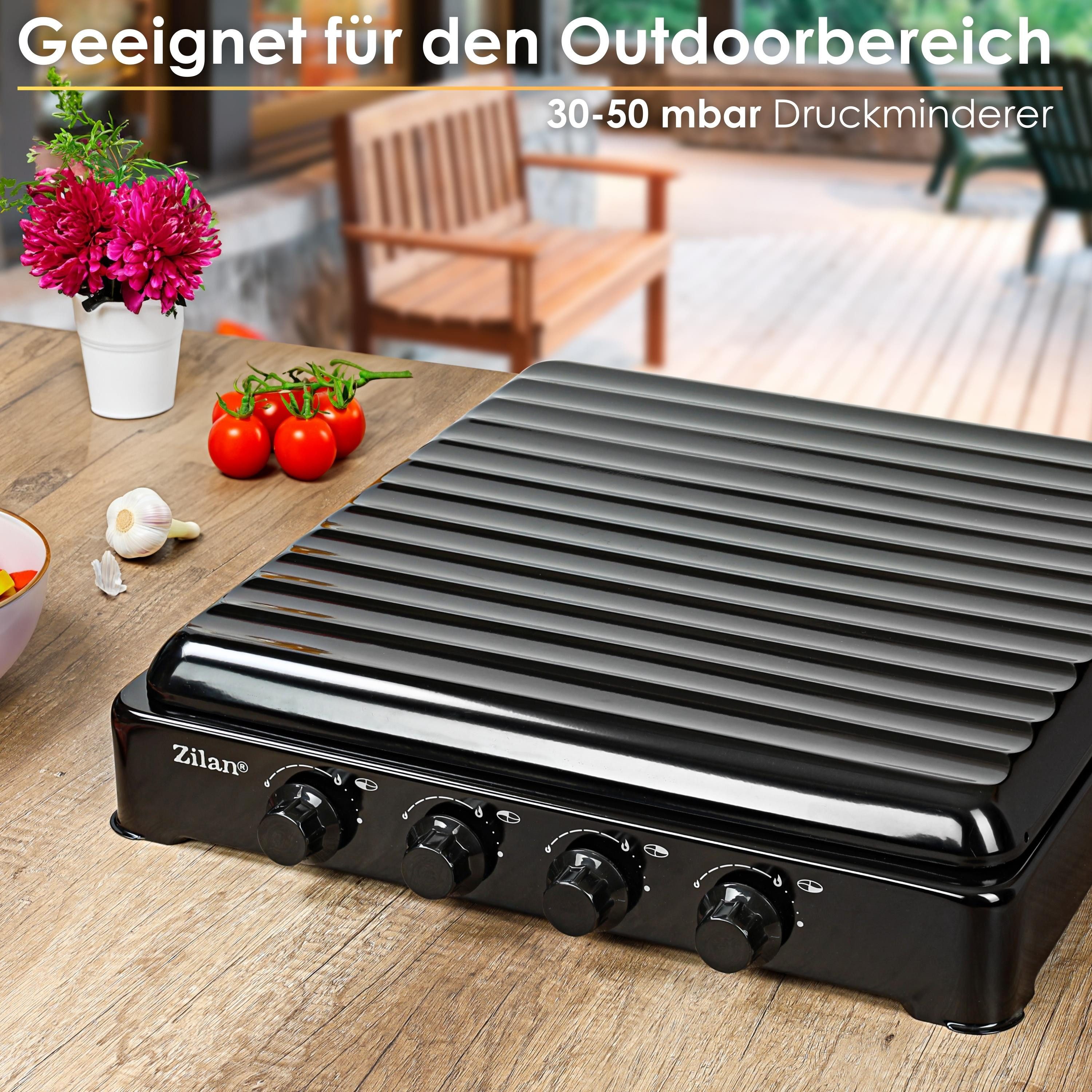 Zilan Gaskocher ZLN-7079, (Set), Nutzbar mit Butan / Propan - Gas oder LPG-Mischung (Flüssiggas)