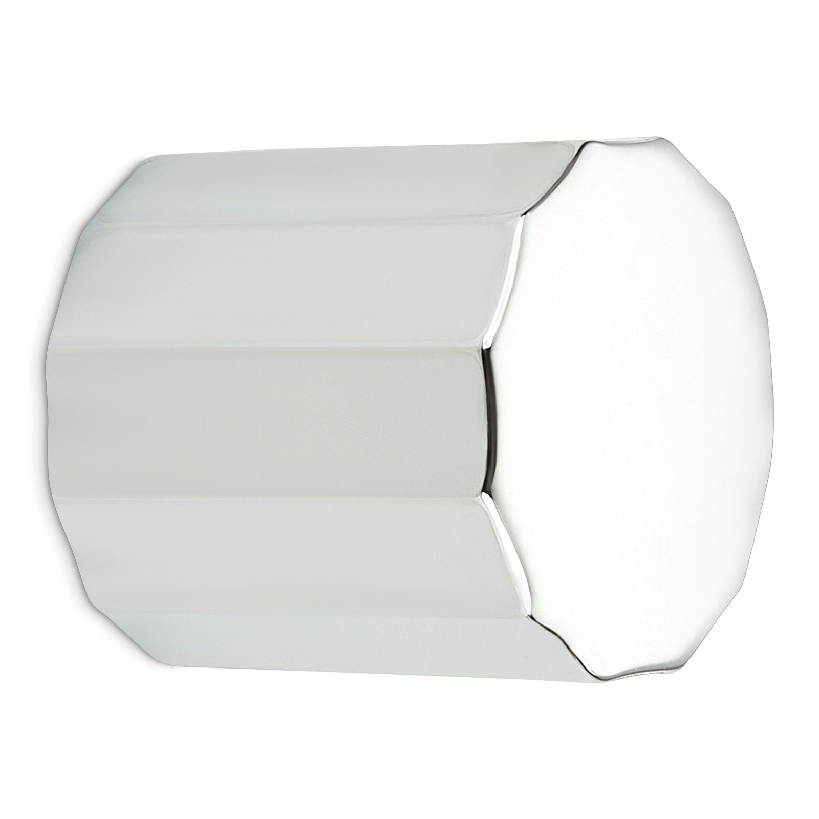 SO-TECH® Möbelknopf Möbelknauf SW89 Ø 20 mm Chrom poliert, Küchenknopf zwölfeckig modern incl. Schraube