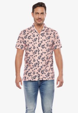 Le Temps Des Cerises Kurzarmhemd CHEMISE HOMME POSTIR (MC) / SHIRT MAN POSTIR (SHORT SLEEVE) Mit floraler Musterung