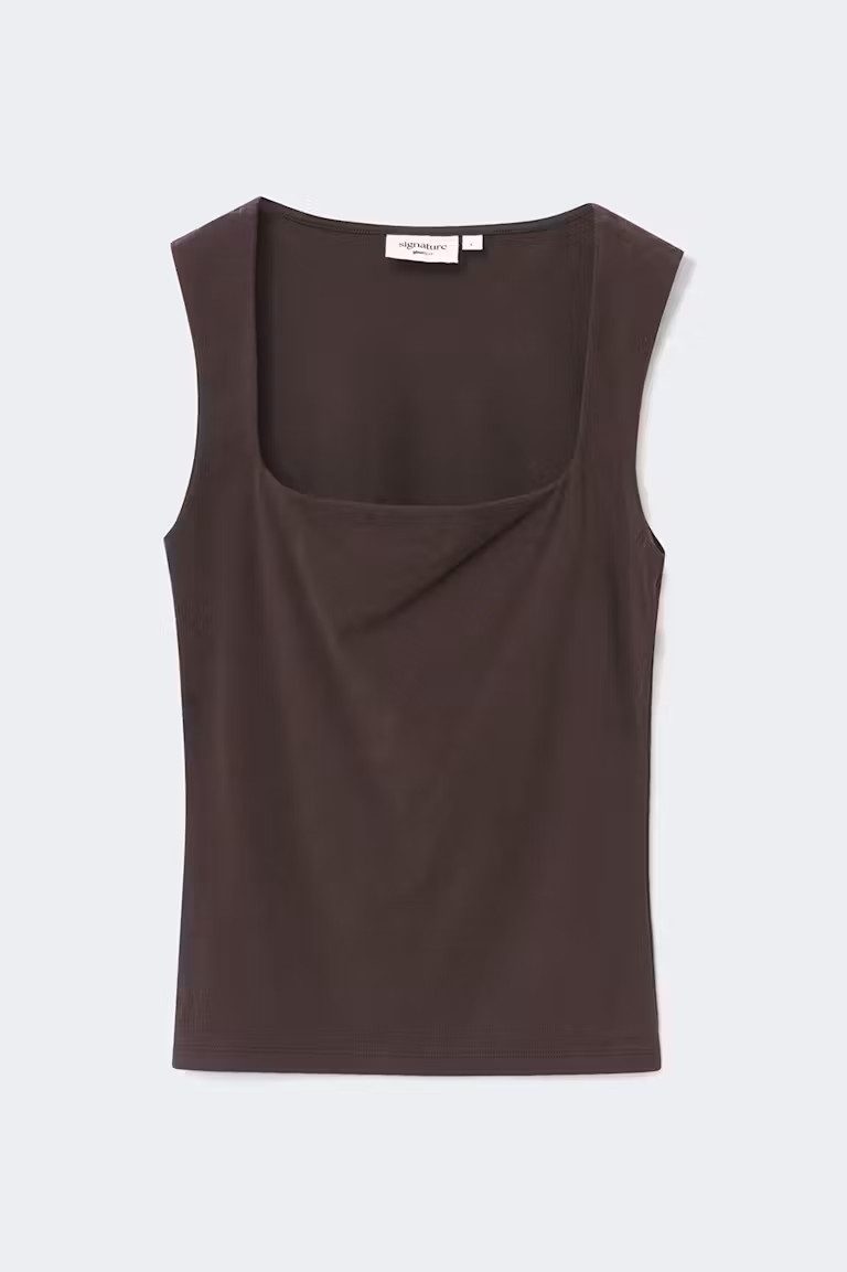 Gina Tricot Shirttop Square neck tank top - Tanktop mit eckigem Ausschnitt - Damen Top
