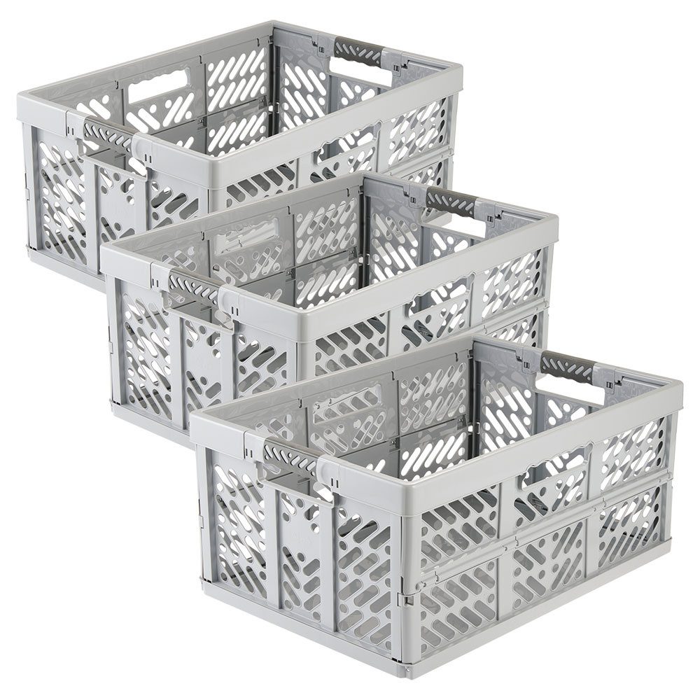 keeeper Klappbox ben, 3er Set, 45 l, Profi-Klappbox mit Softgriffen